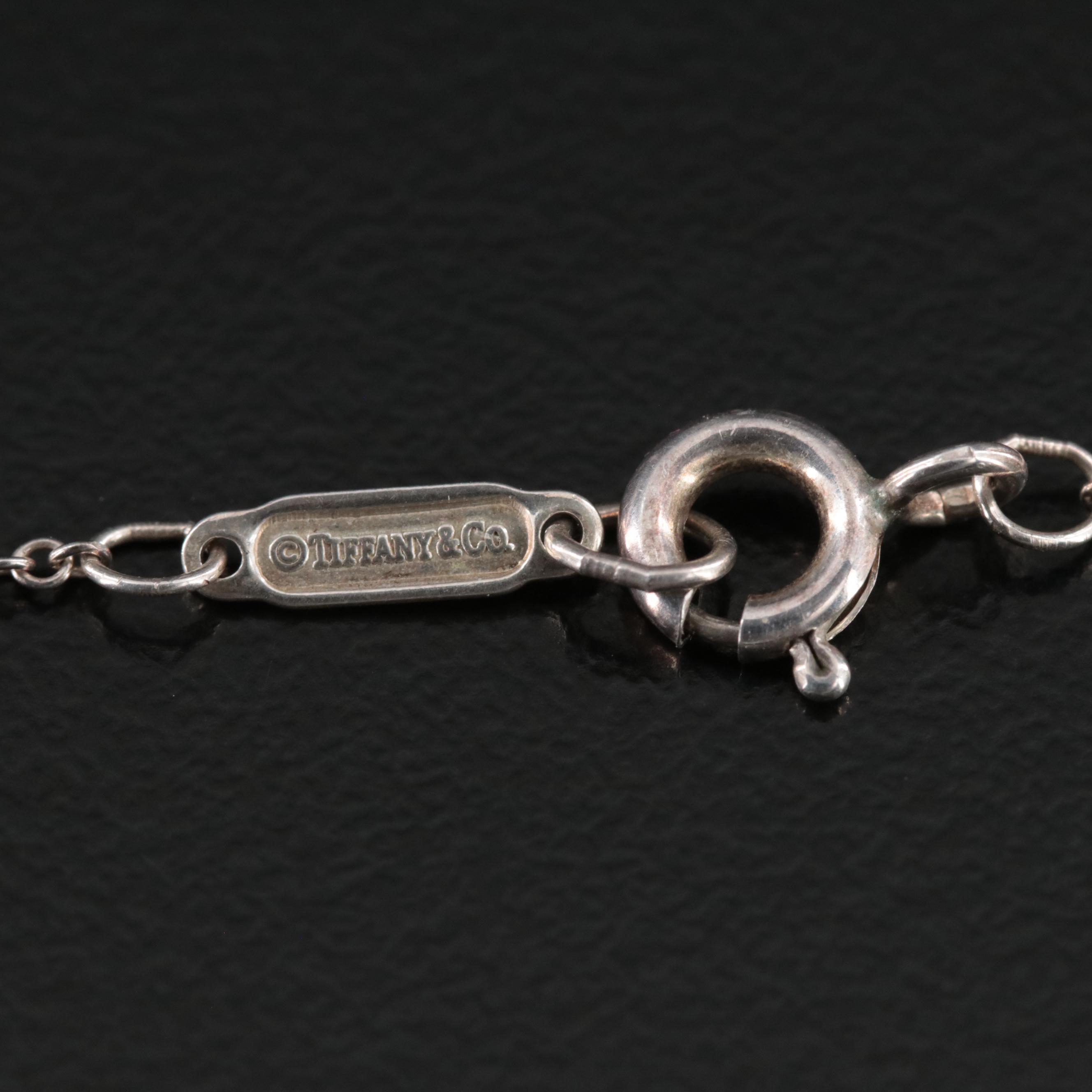 Tiffany & Co. Sterling and 18K Double Heart Necklace