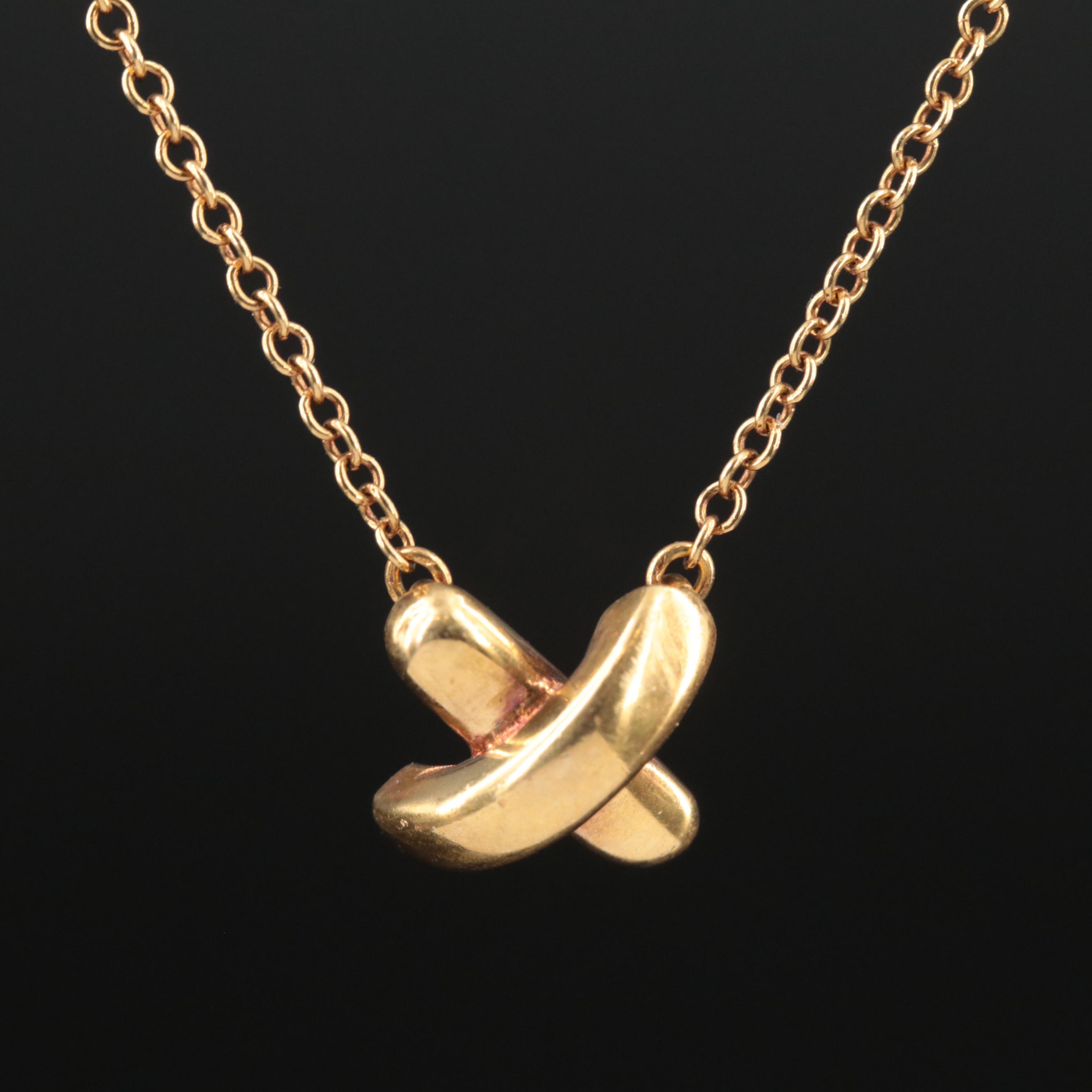 Tiffany & Co. "Signature X" 18K Necklace