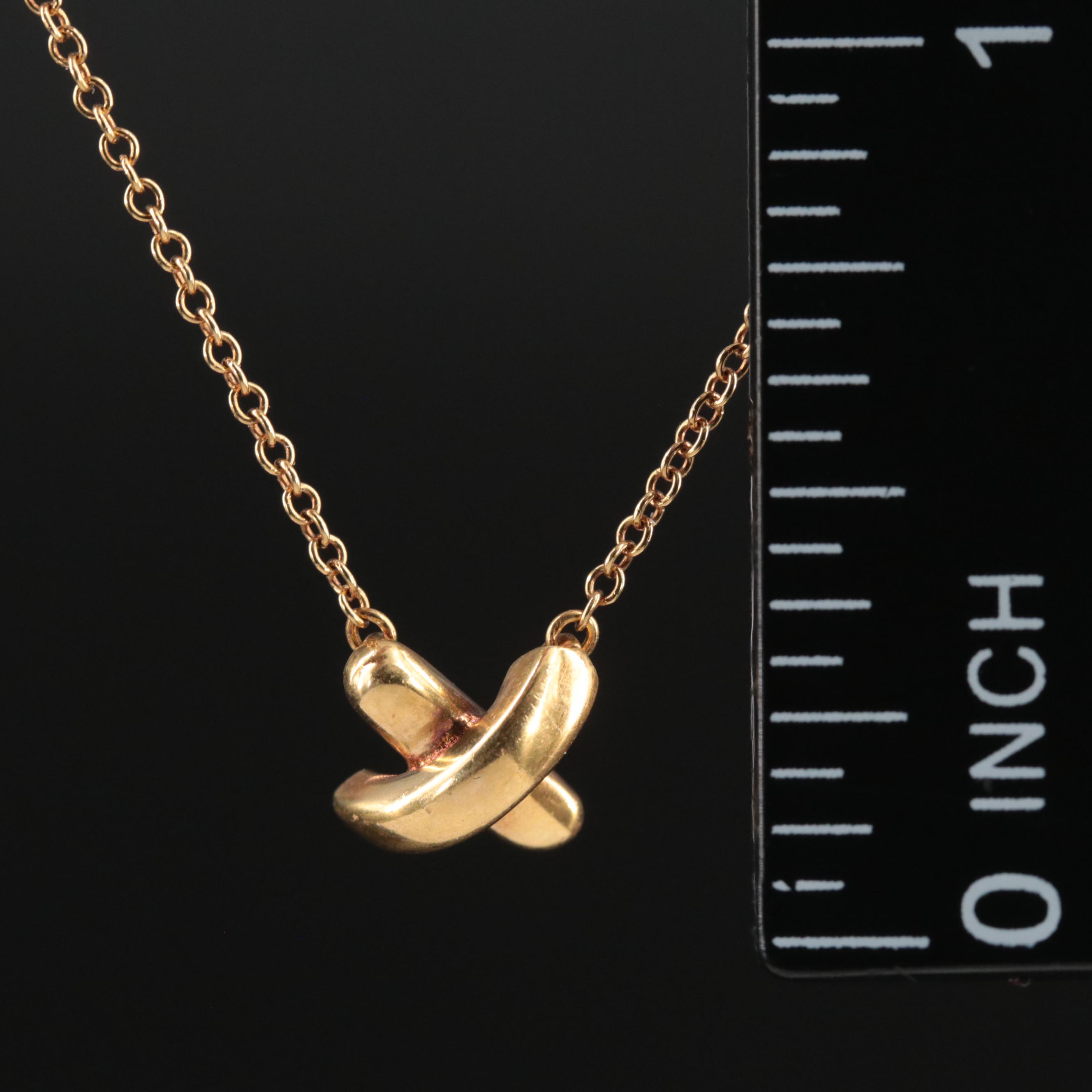 Tiffany & Co. "Signature X" 18K Necklace