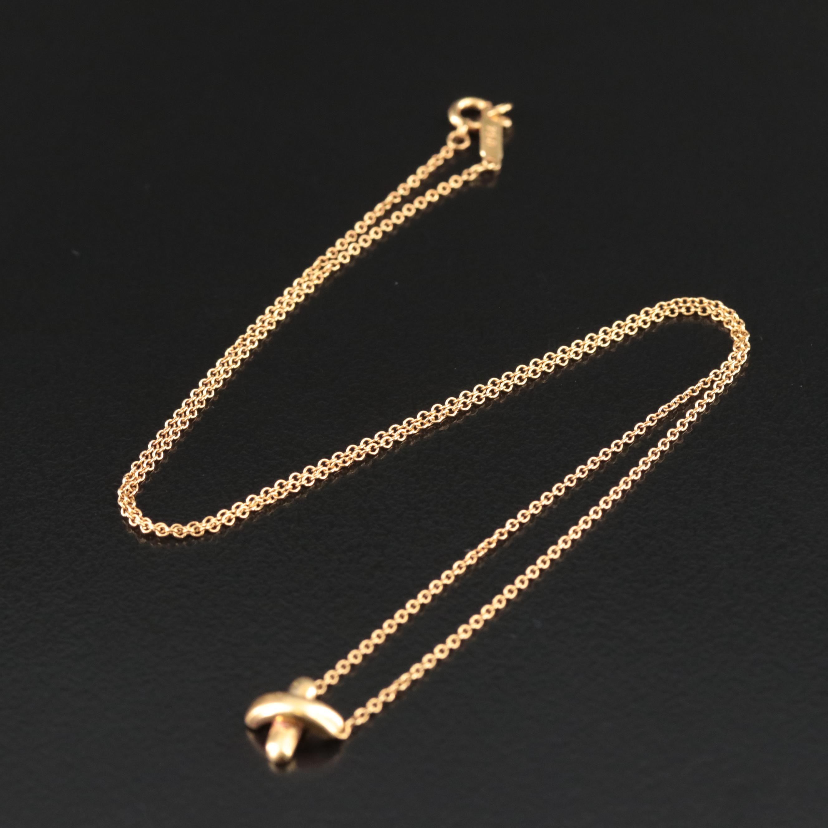Tiffany & Co. "Signature X" 18K Necklace