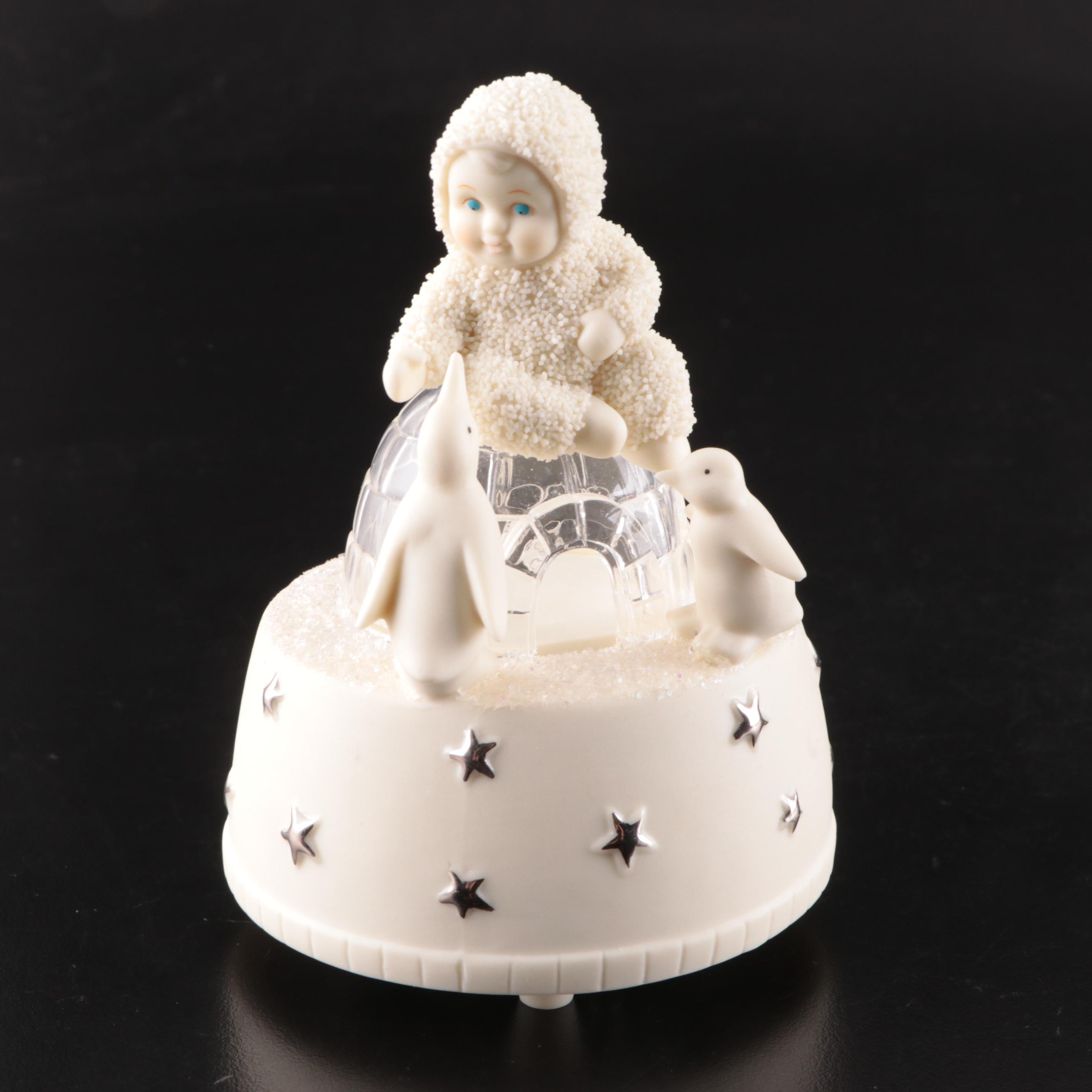 Department 56 "Snowbabies" Porcelain Music Box, Picture Frame, and Figurines
