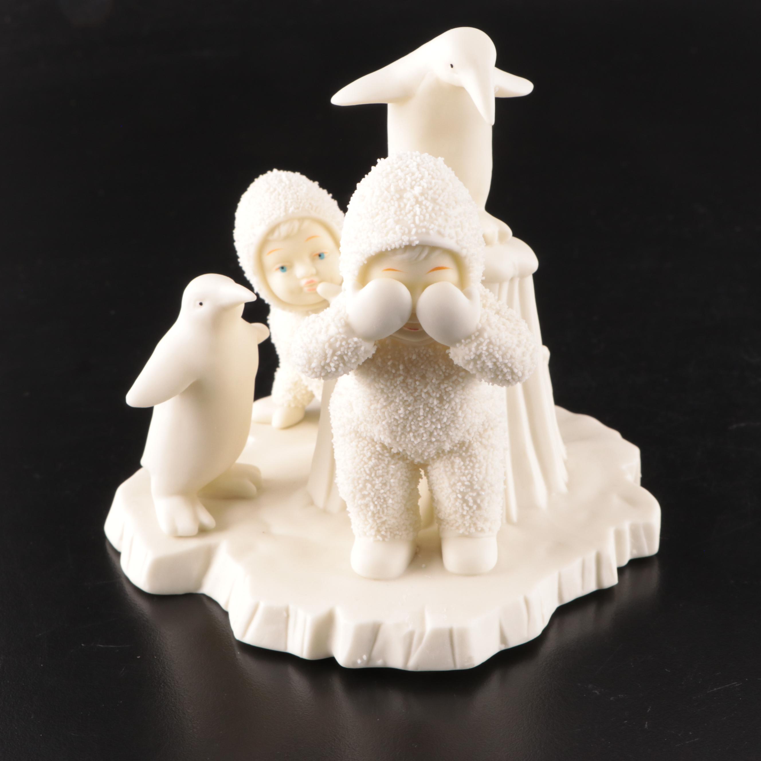 Department 56 "Snowbabies" Porcelain Music Box, Picture Frame, and Figurines