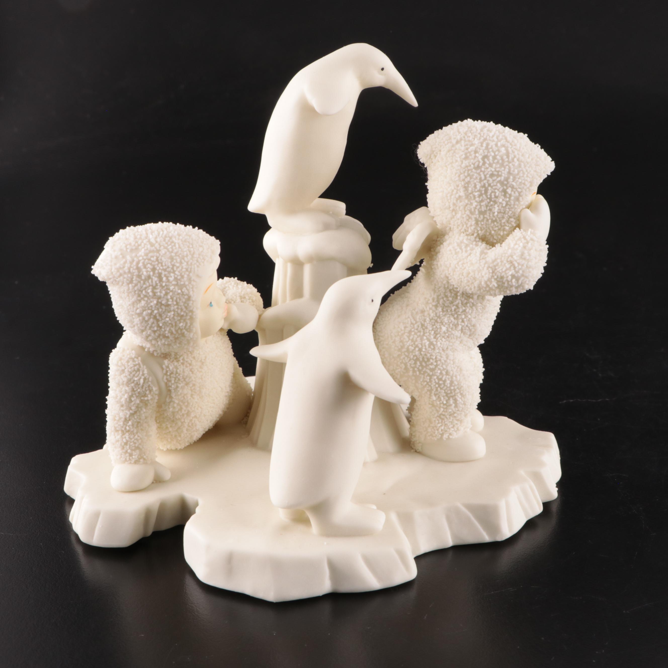 Department 56 "Snowbabies" Porcelain Music Box, Picture Frame, and Figurines
