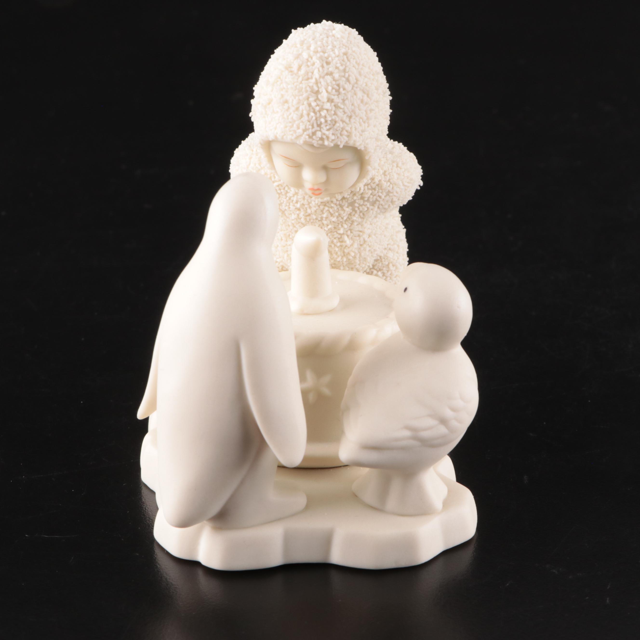 Department 56 "Snowbabies" Porcelain Music Box, Picture Frame, and Figurines