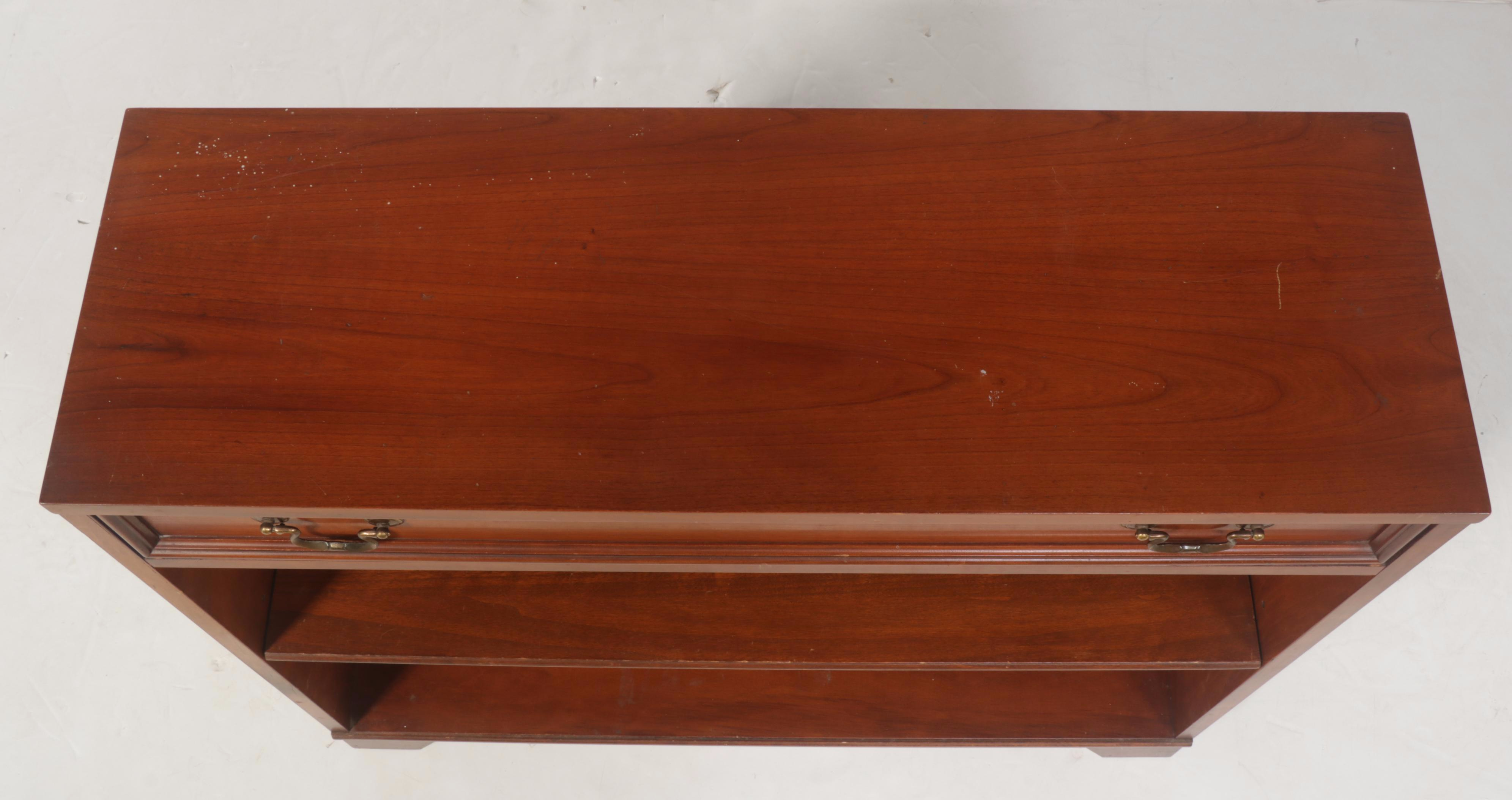 Sligh-Lowry Federal Style Cherrywood Bookcase, Mid-20th Century