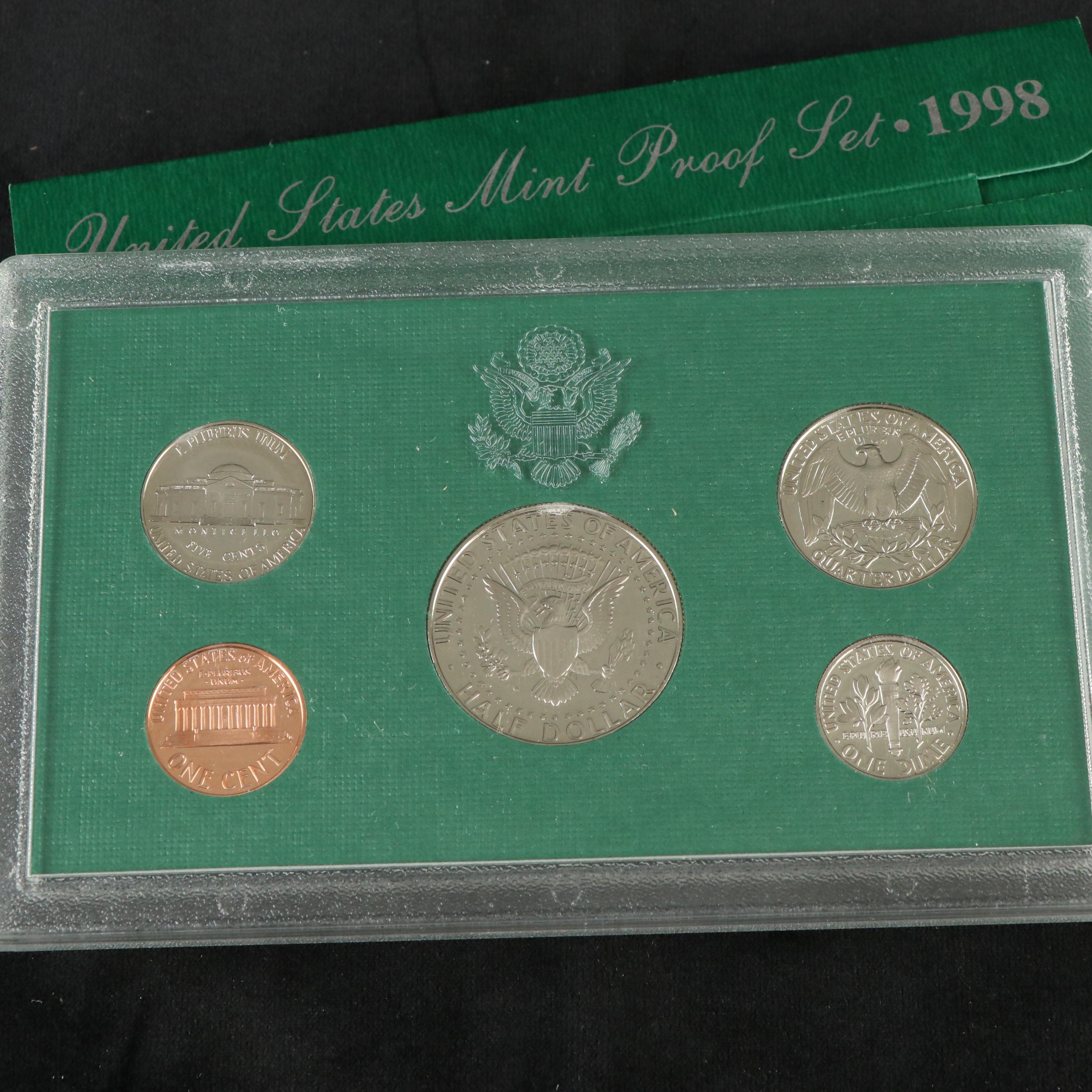 Ninety-Three U.S. Mint Silver Proof Sets and Proof Sets, 1960 to 2020