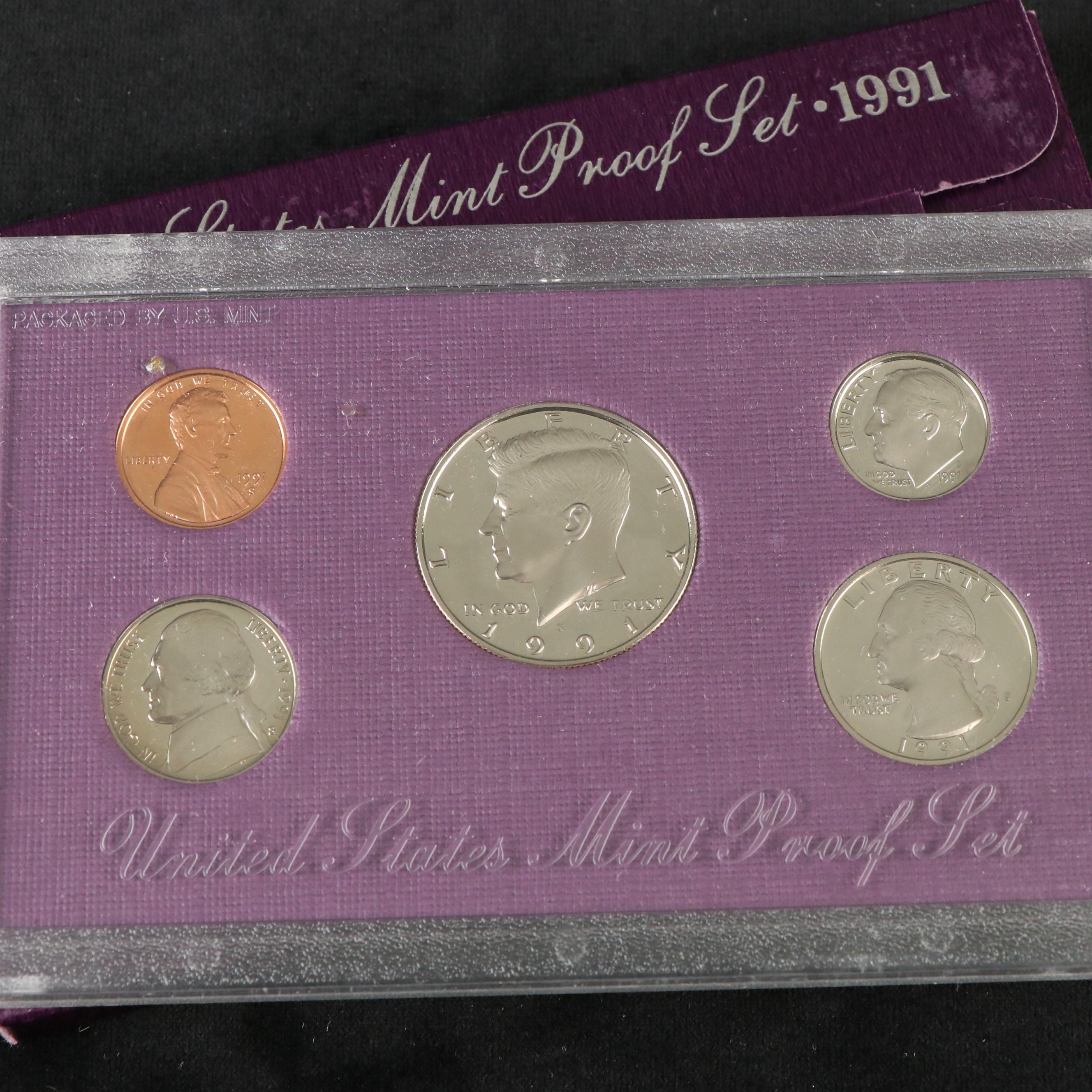 Ninety-Three U.S. Mint Silver Proof Sets and Proof Sets, 1960 to 2020