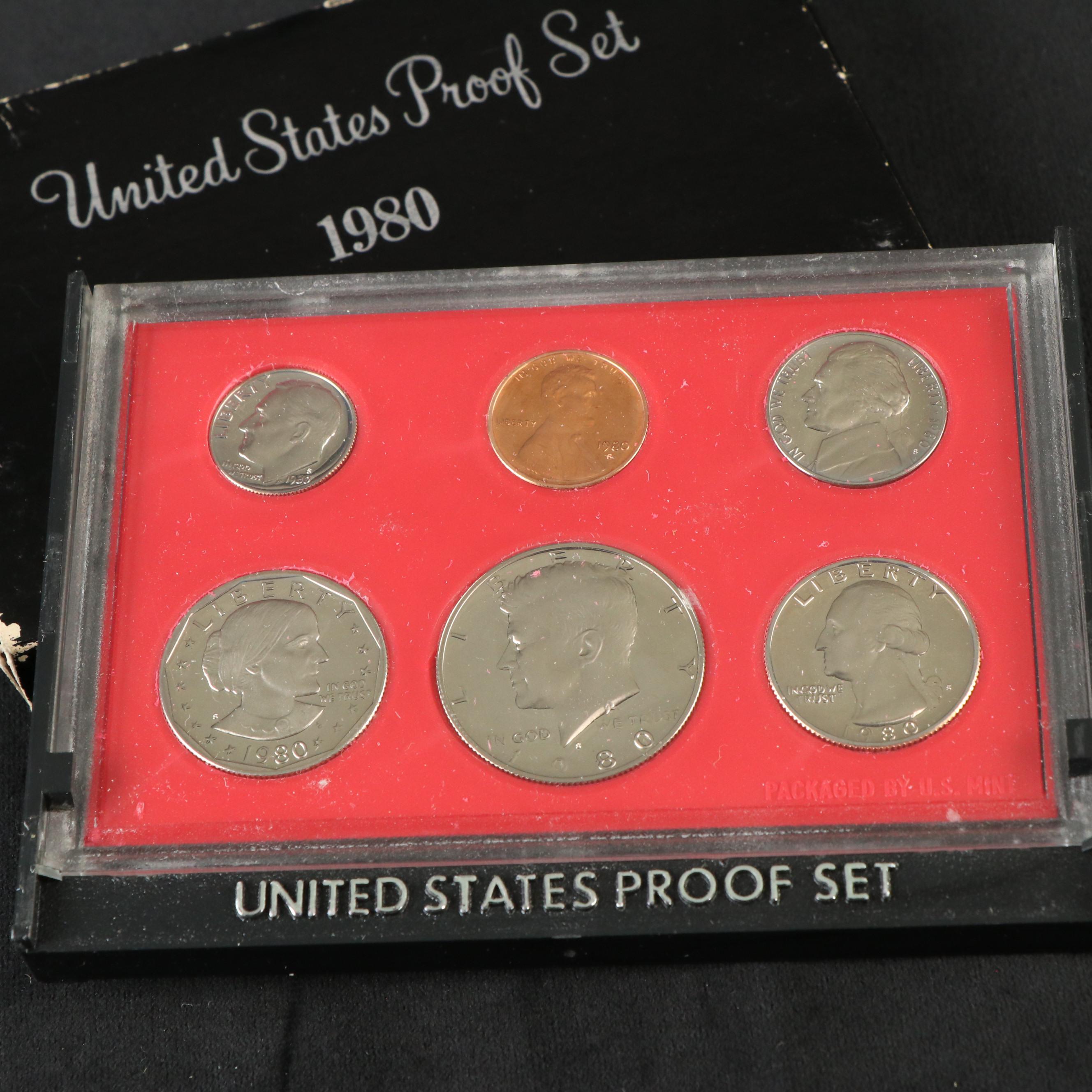 Ninety-Three U.S. Mint Silver Proof Sets and Proof Sets, 1960 to 2020