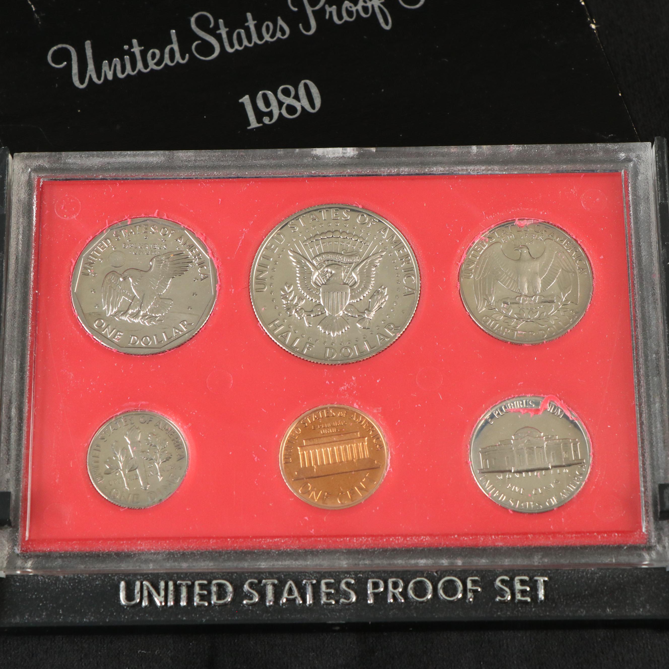 Ninety-Three U.S. Mint Silver Proof Sets and Proof Sets, 1960 to 2020