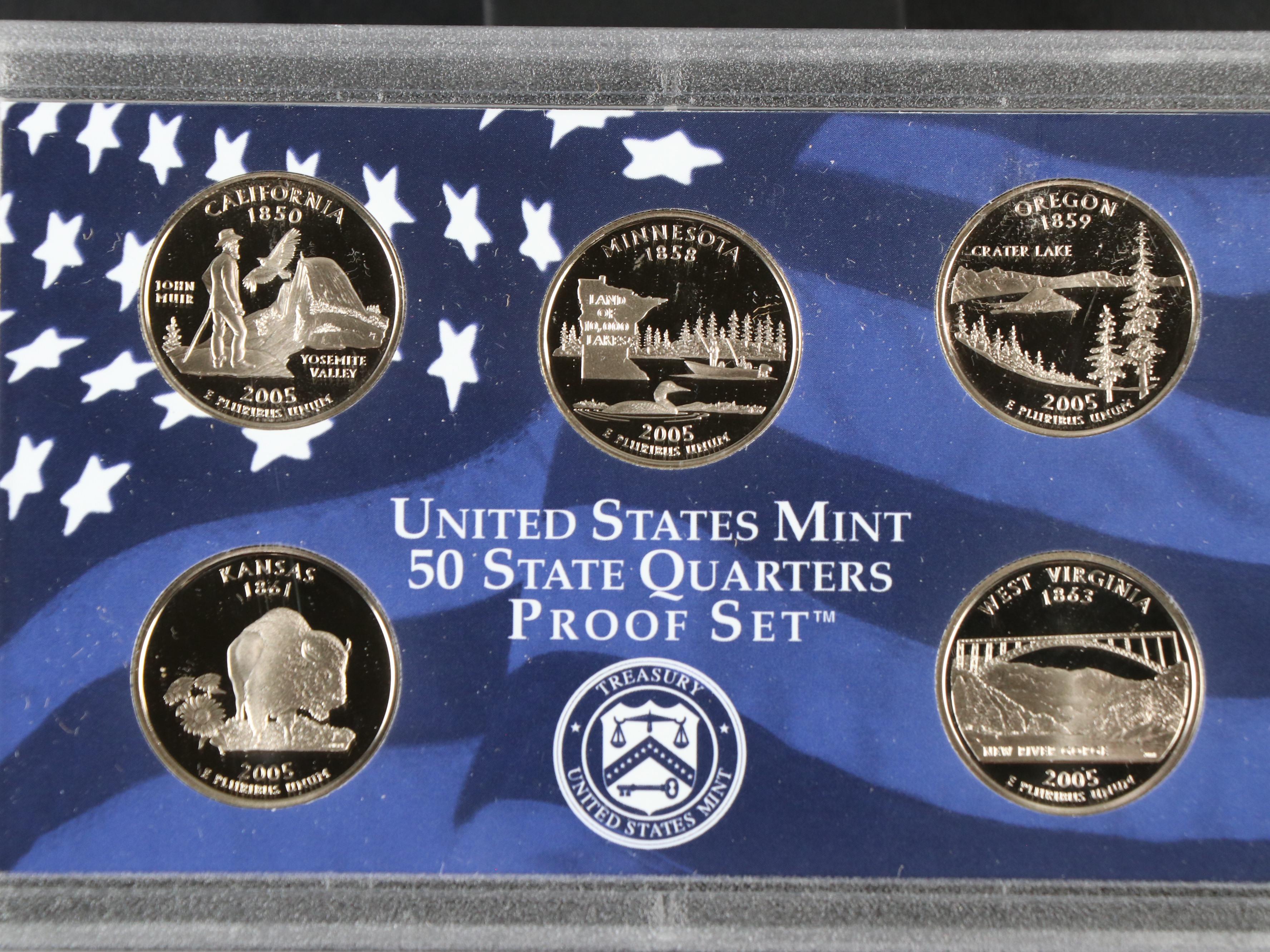 Ninety-Three U.S. Mint Silver Proof Sets and Proof Sets, 1960 to 2020