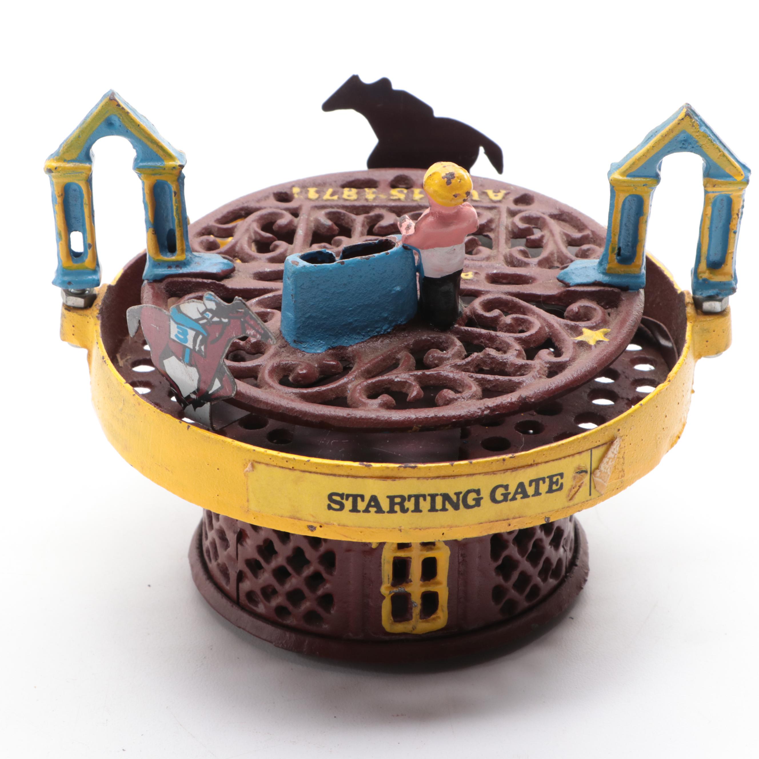 Cast Iron Trick Dog and Race Horse Mechanical Coin Banks