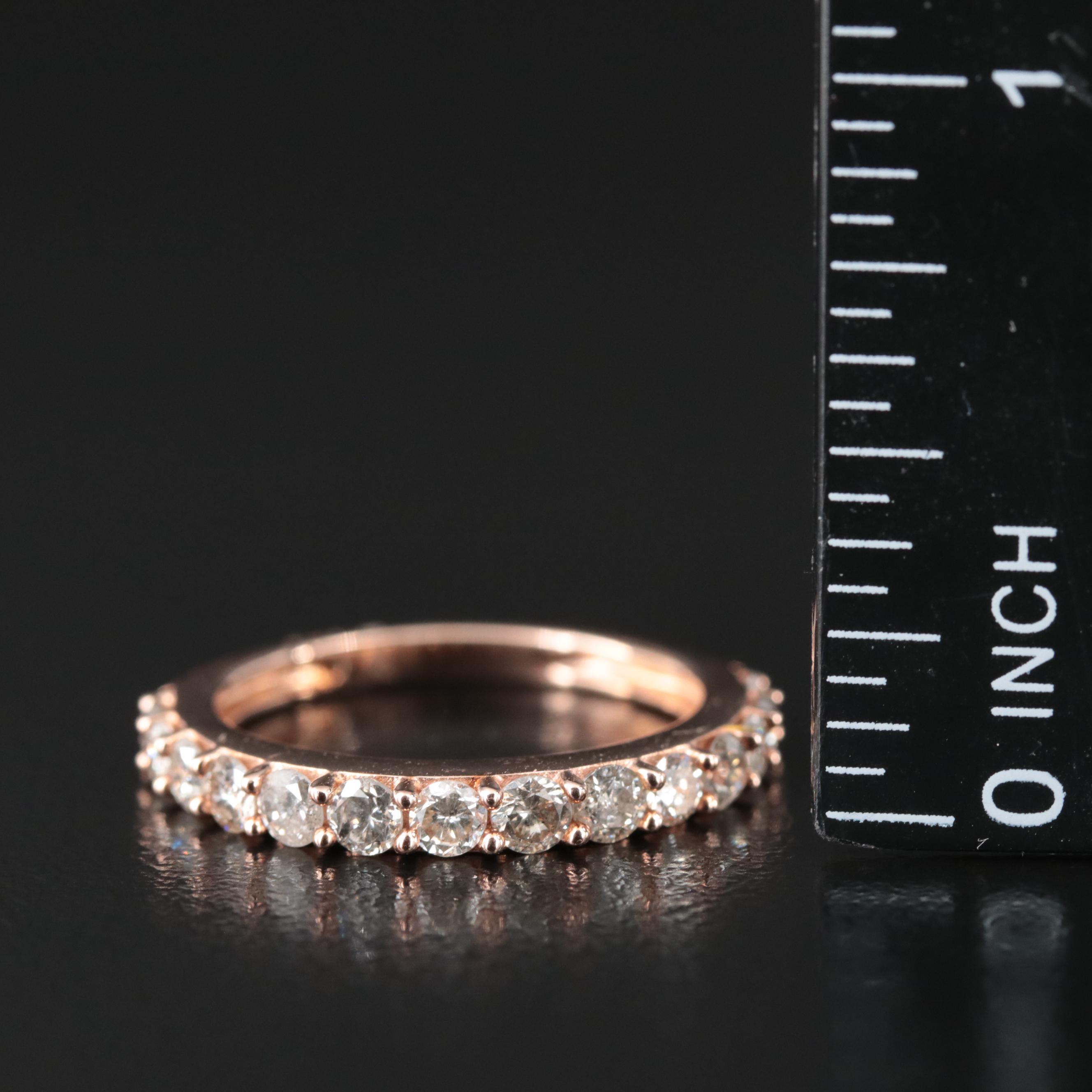 10K Rose Gold 1.00 CTW Diamond Ring