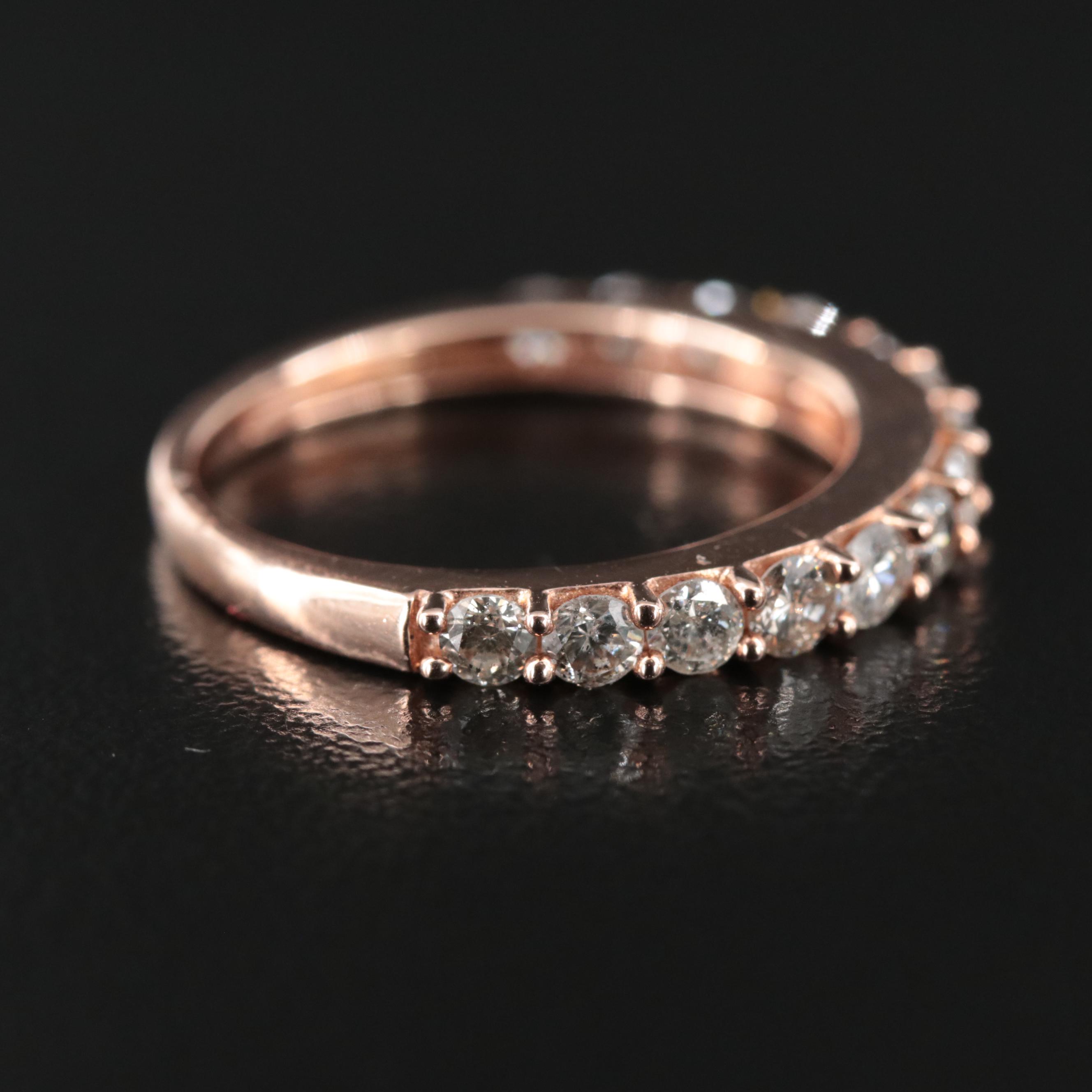 10K Rose Gold 1.00 CTW Diamond Ring