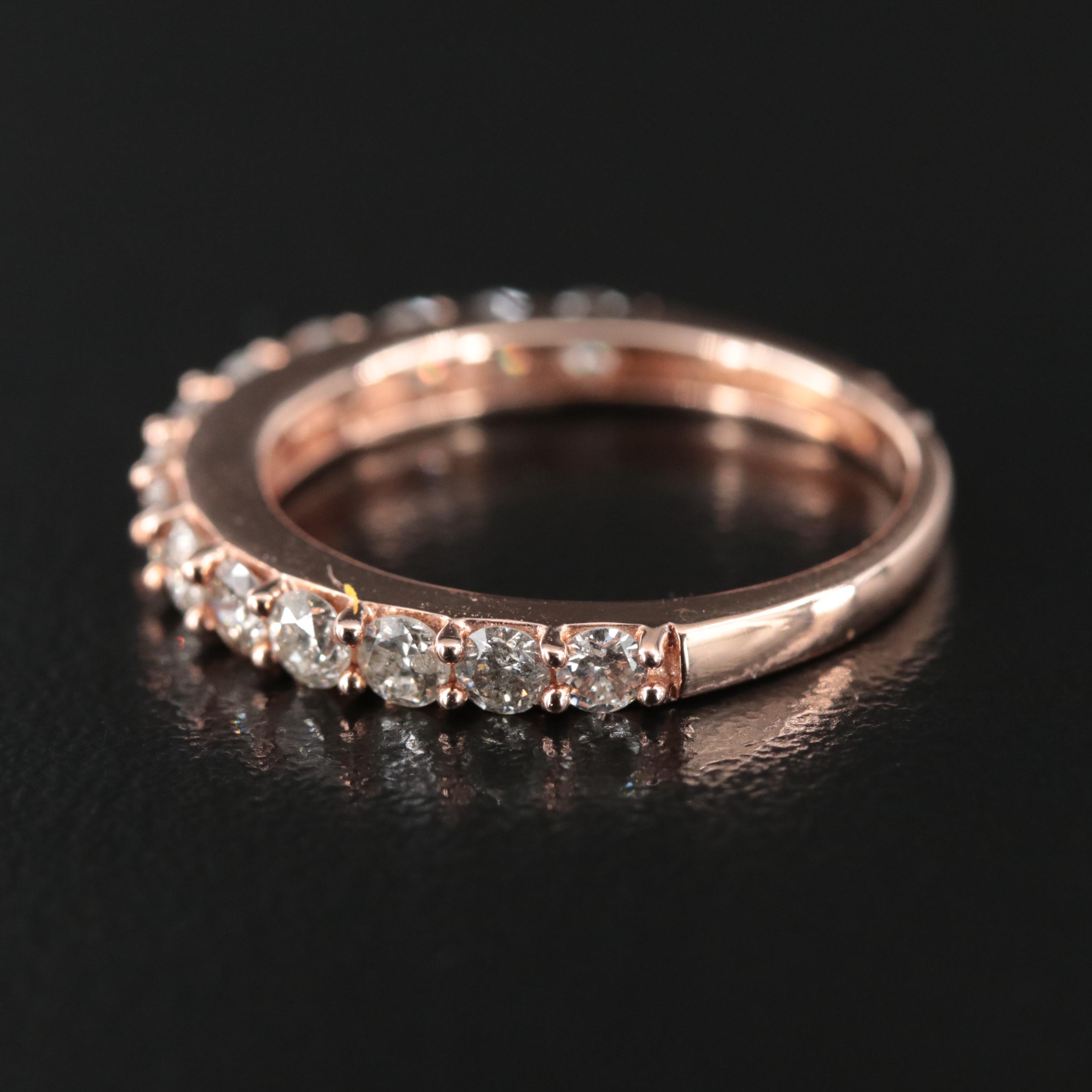10K Rose Gold 1.00 CTW Diamond Ring
