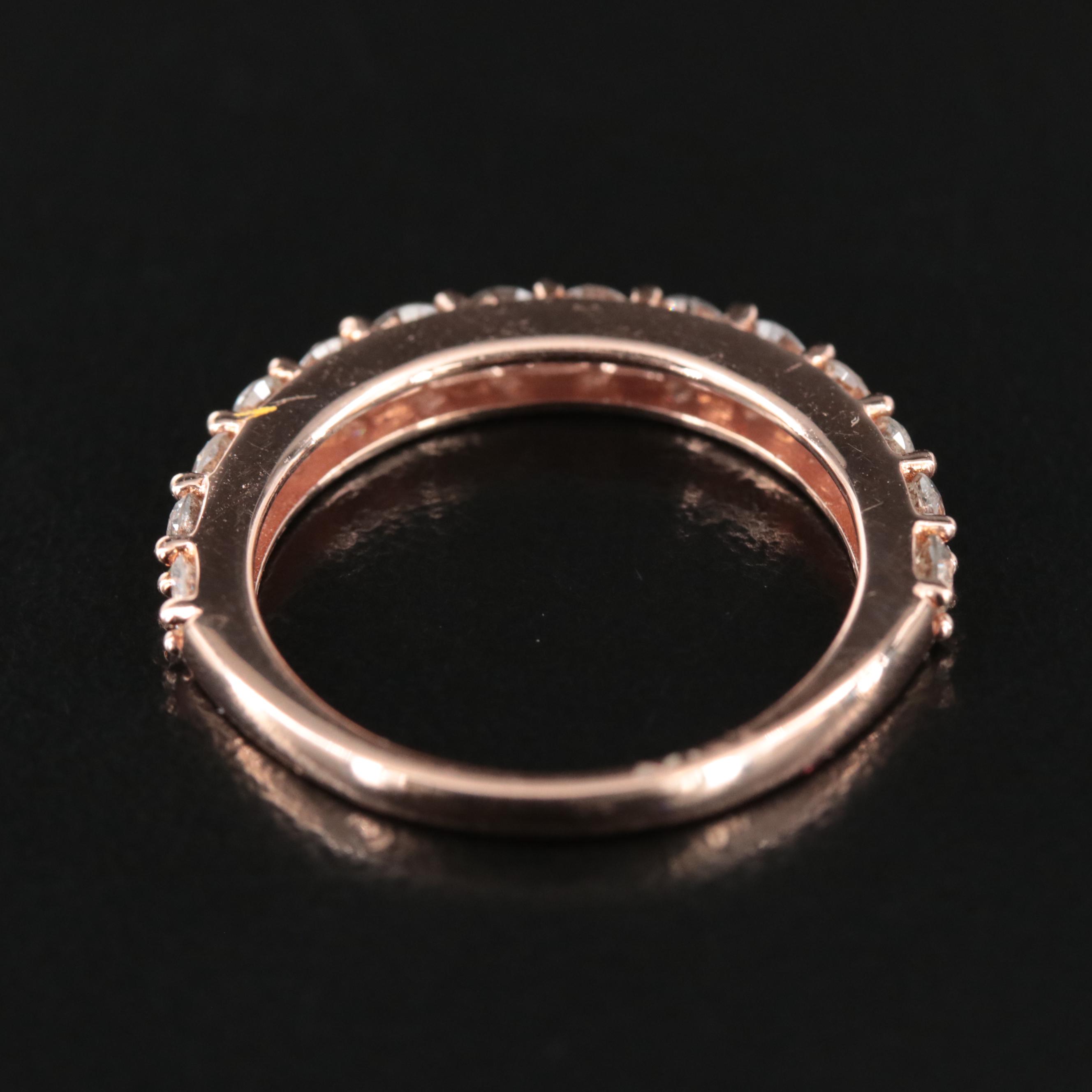 10K Rose Gold 1.00 CTW Diamond Ring