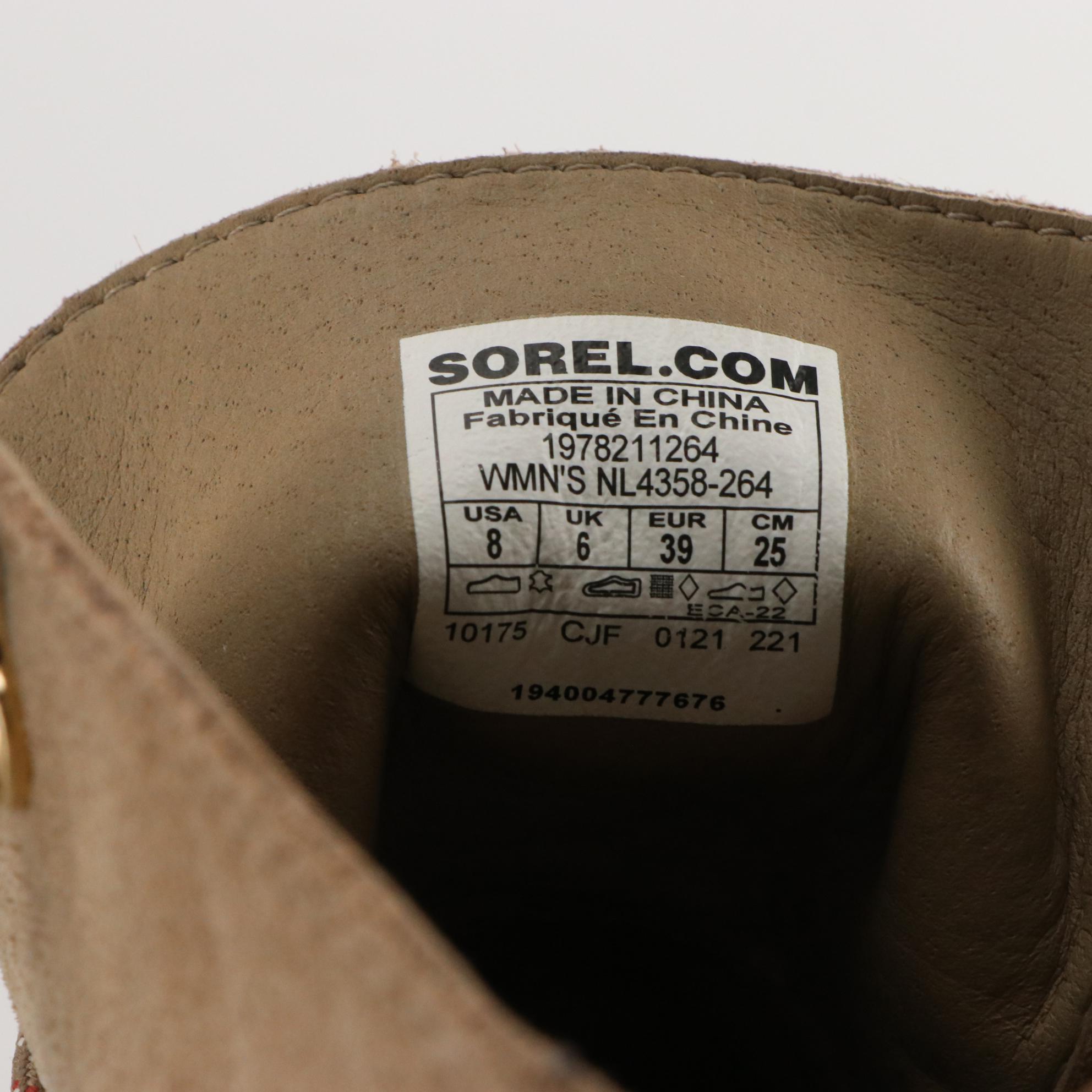Sorel Joan of Arc Wedge III Lace-Up Booties in Waterproofed Suede, New in Box