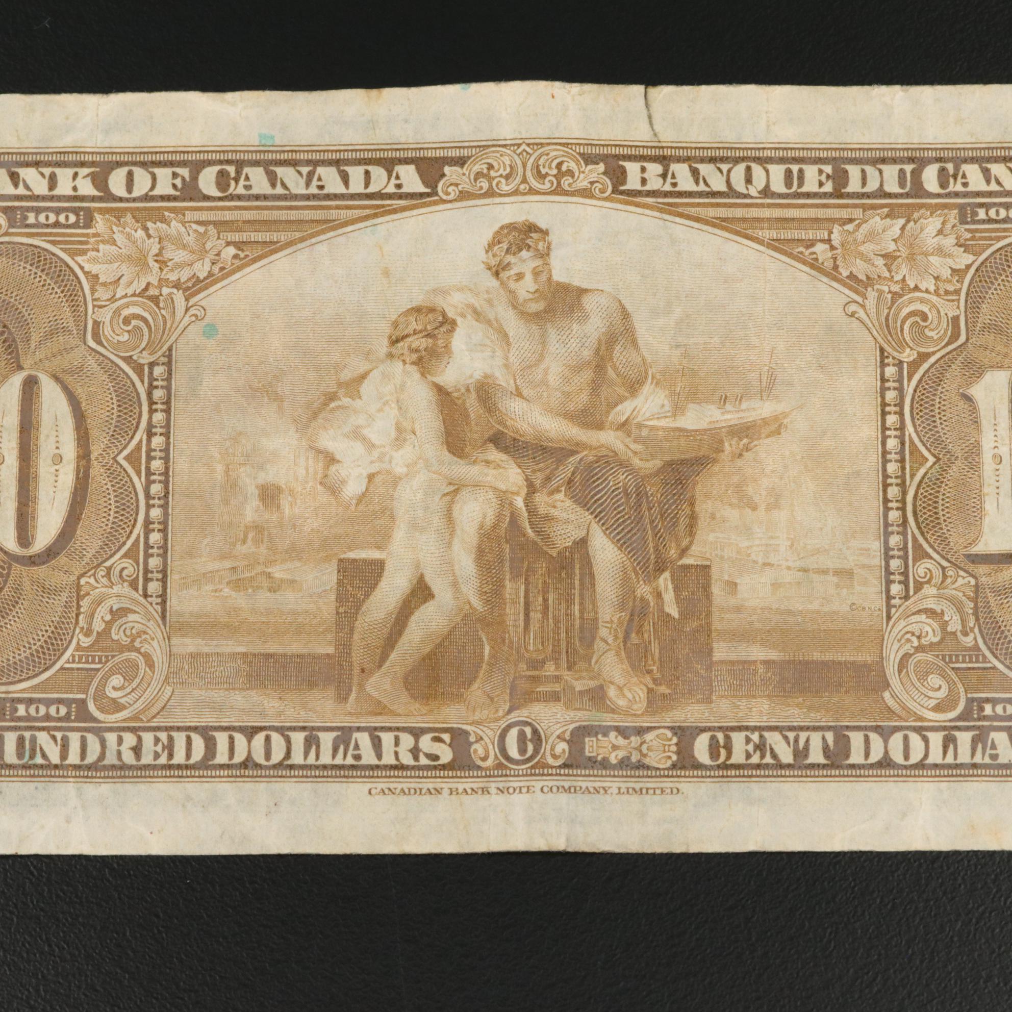 Canada 1937 One Hundred Dollar Note