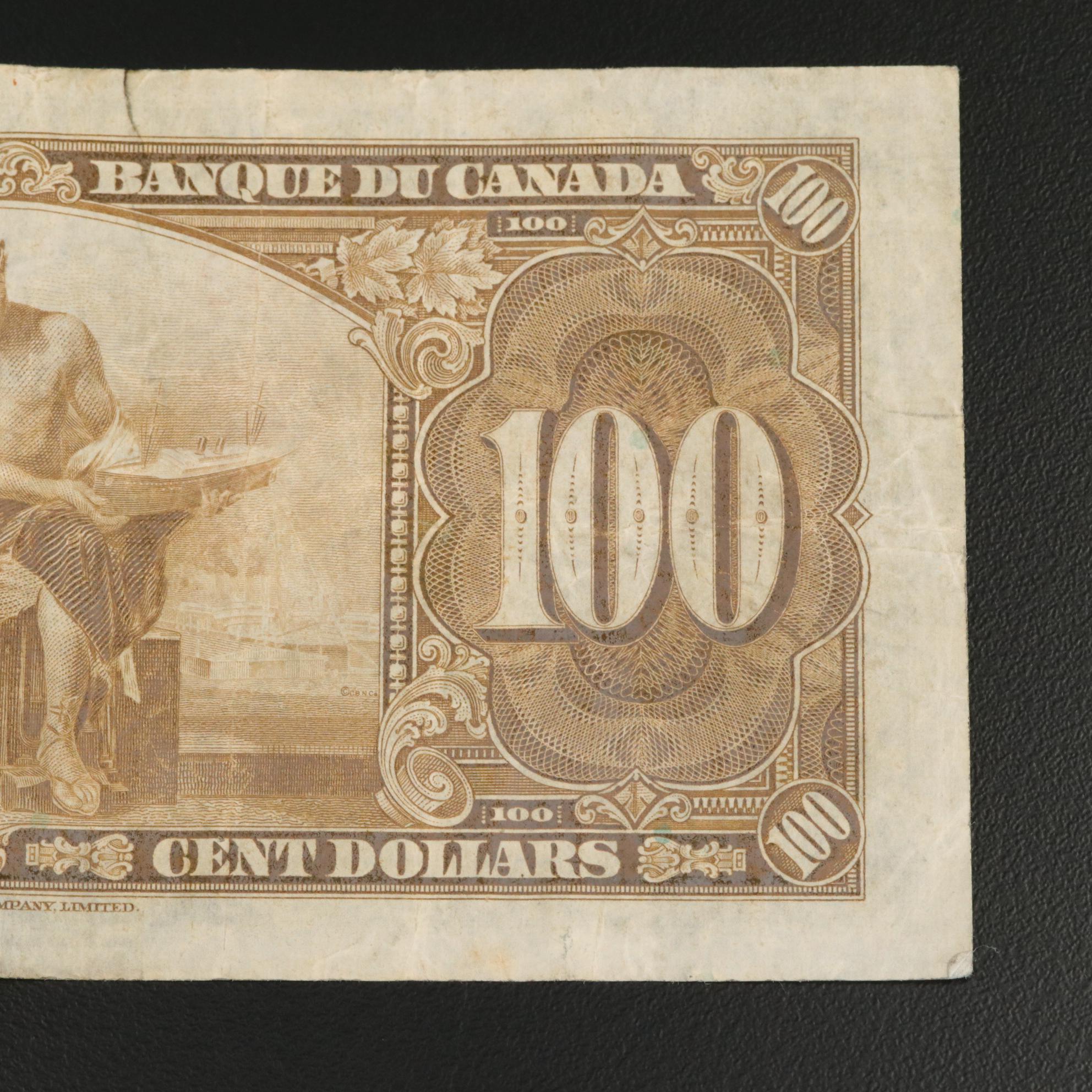 Canada 1937 One Hundred Dollar Note