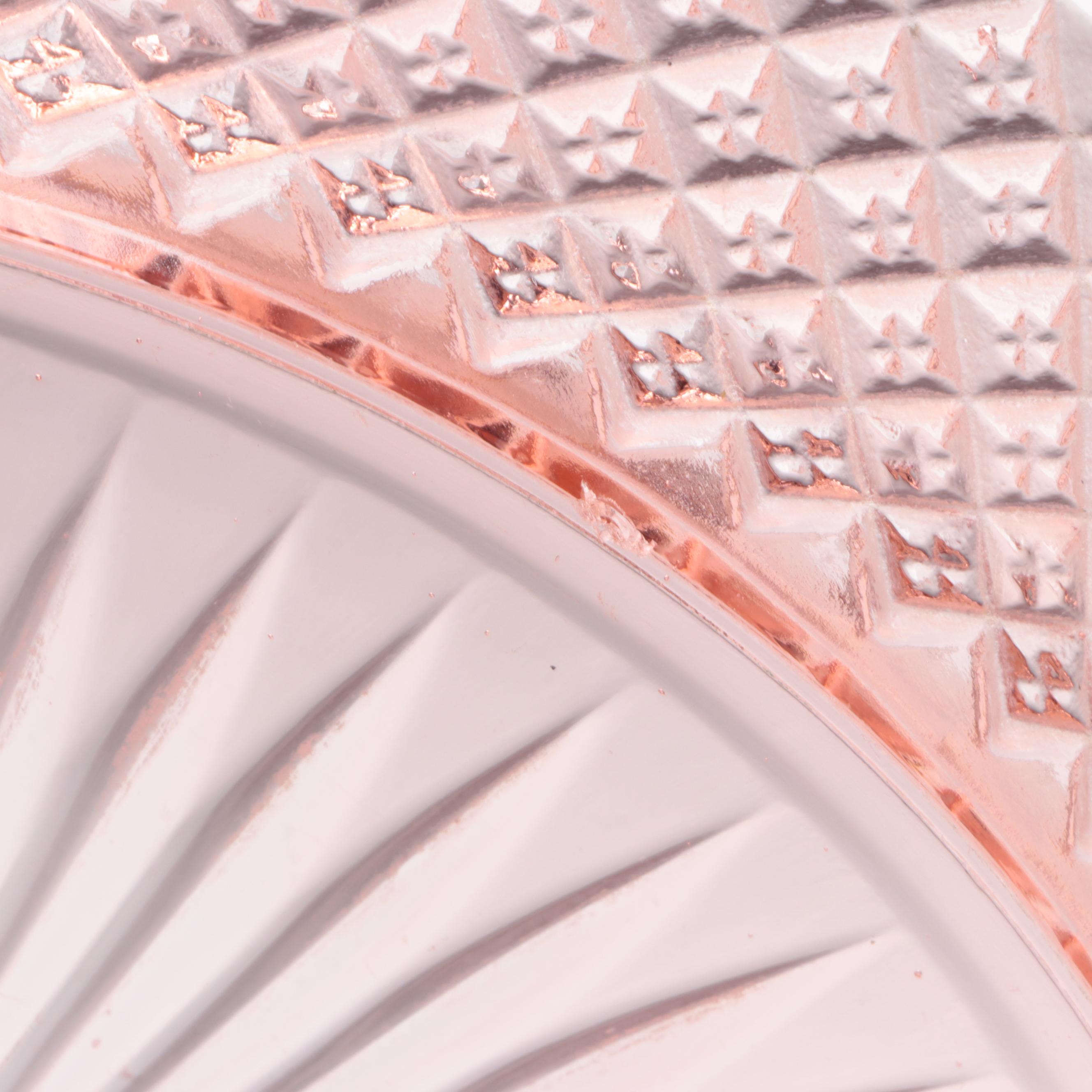 Pink Glass Handled Platter, Floral Patterned Vase, and More