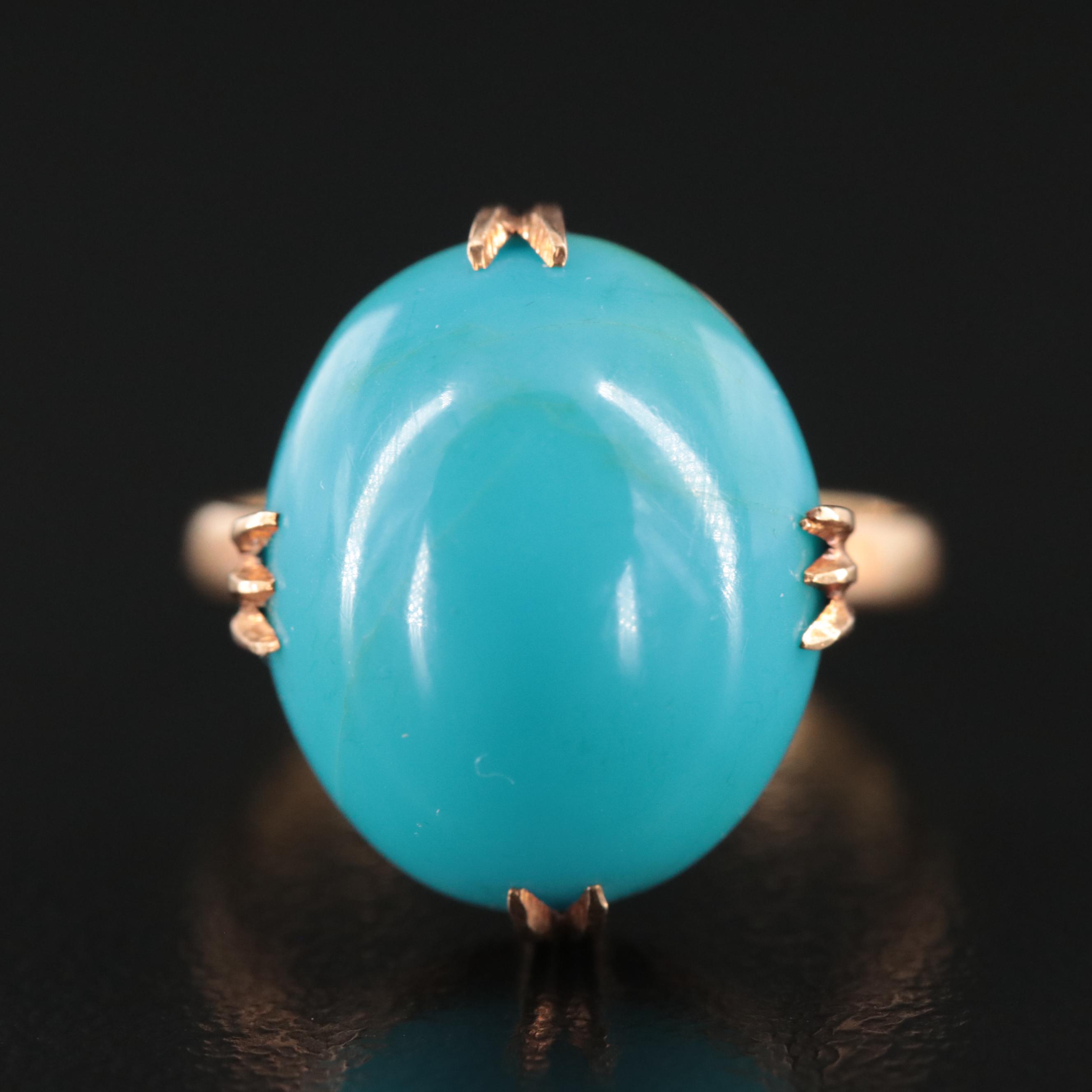 14K and 18K Turquoise Ring