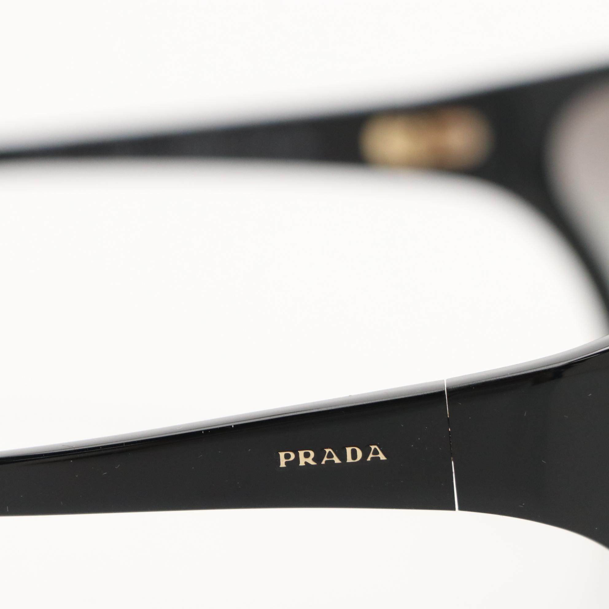 Prada SPR22V Black Butterfly Sunglasses with Case