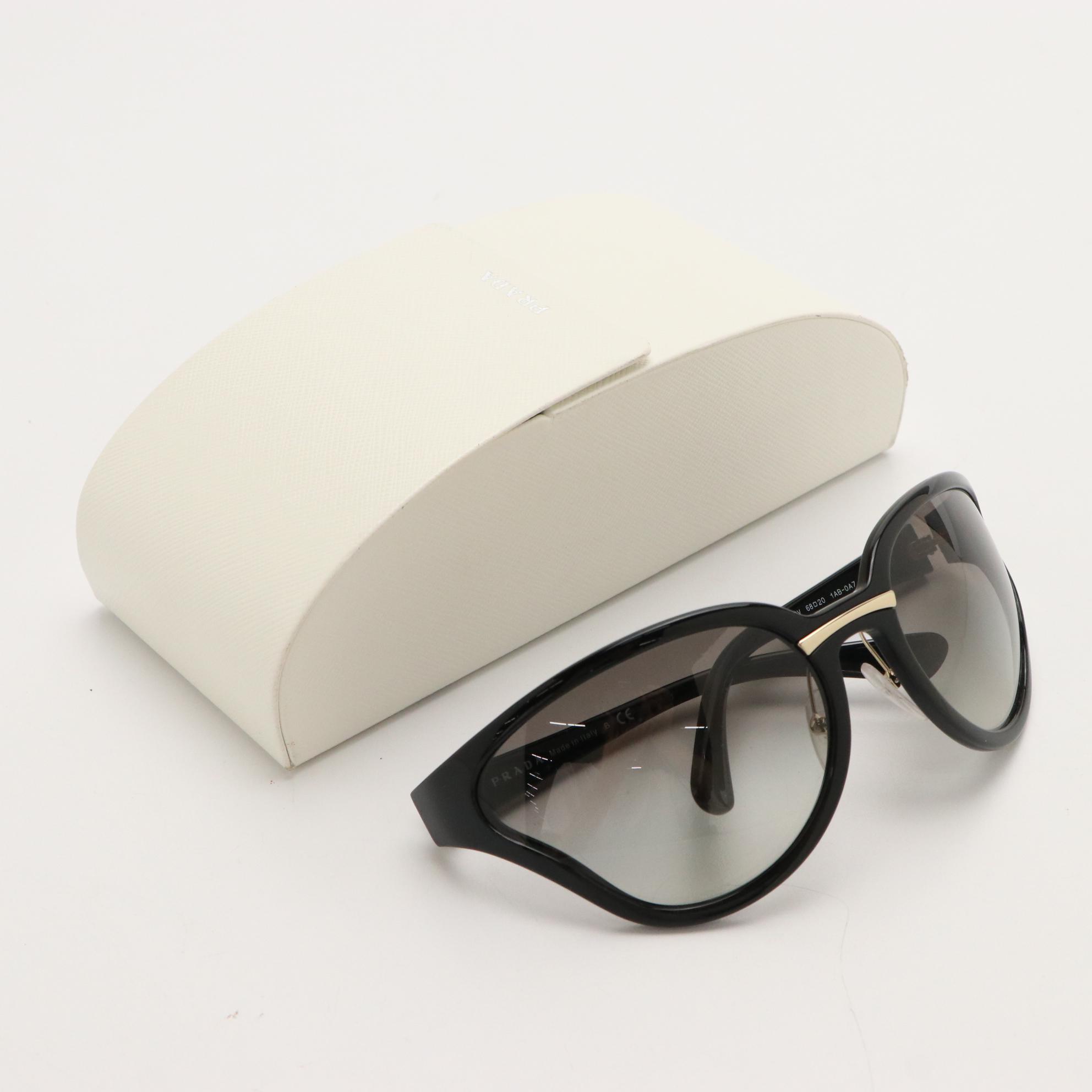 Prada SPR22V Black Butterfly Sunglasses with Case