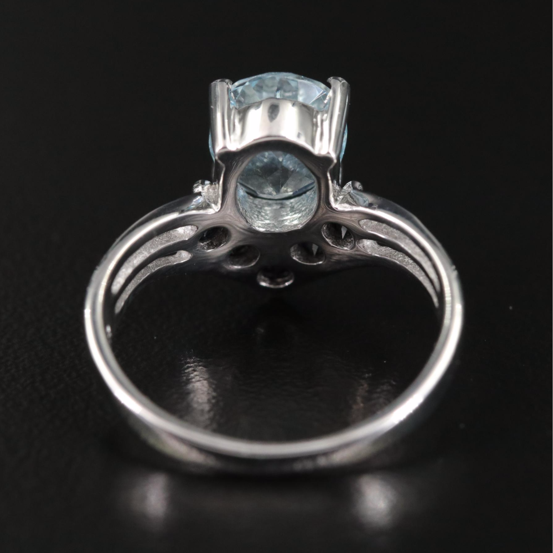 Sterling Blue Topaz and Sapphire Ring