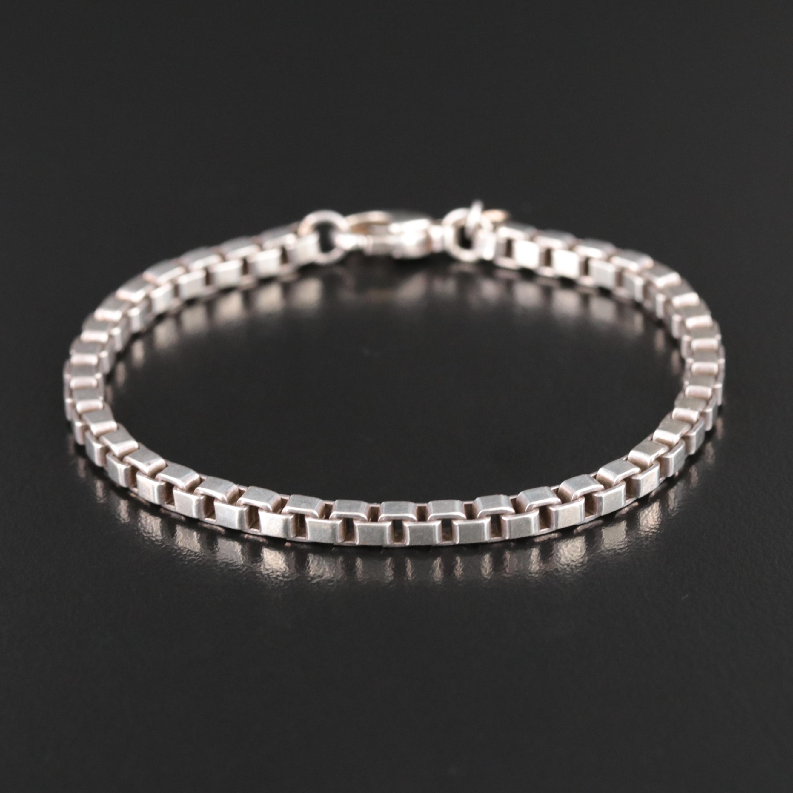 Tiffany & Co. Sterling Venetian Box Link Bracelet