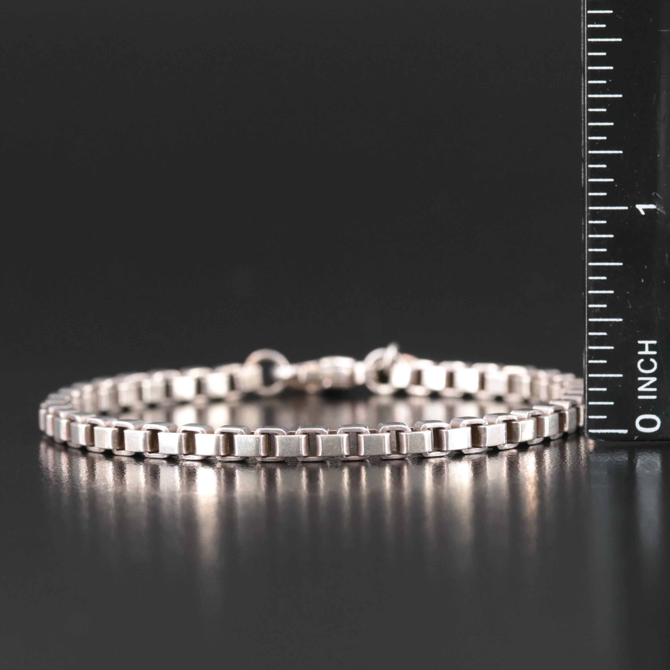 Tiffany & Co. Sterling Venetian Box Link Bracelet