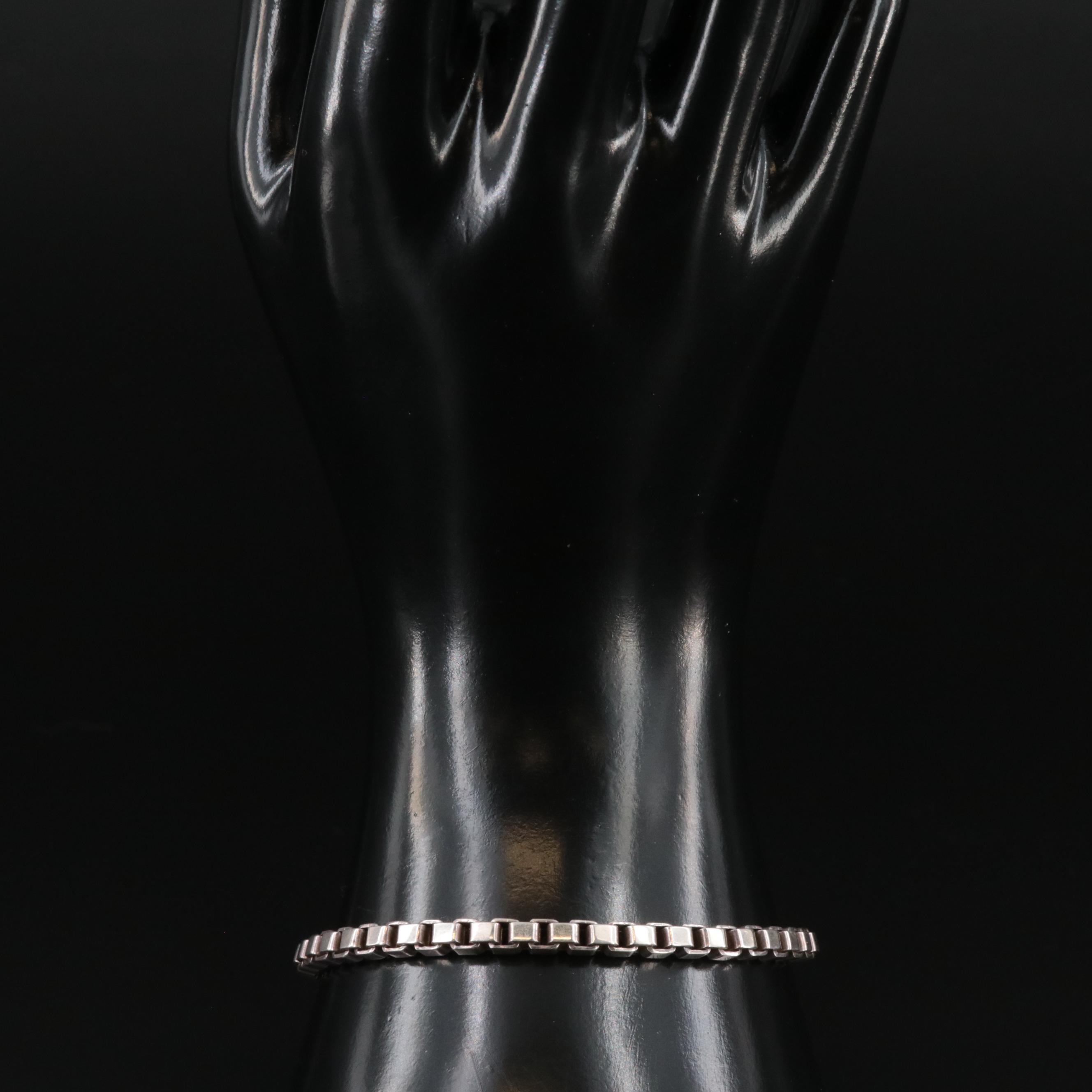 Tiffany & Co. Sterling Venetian Box Link Bracelet