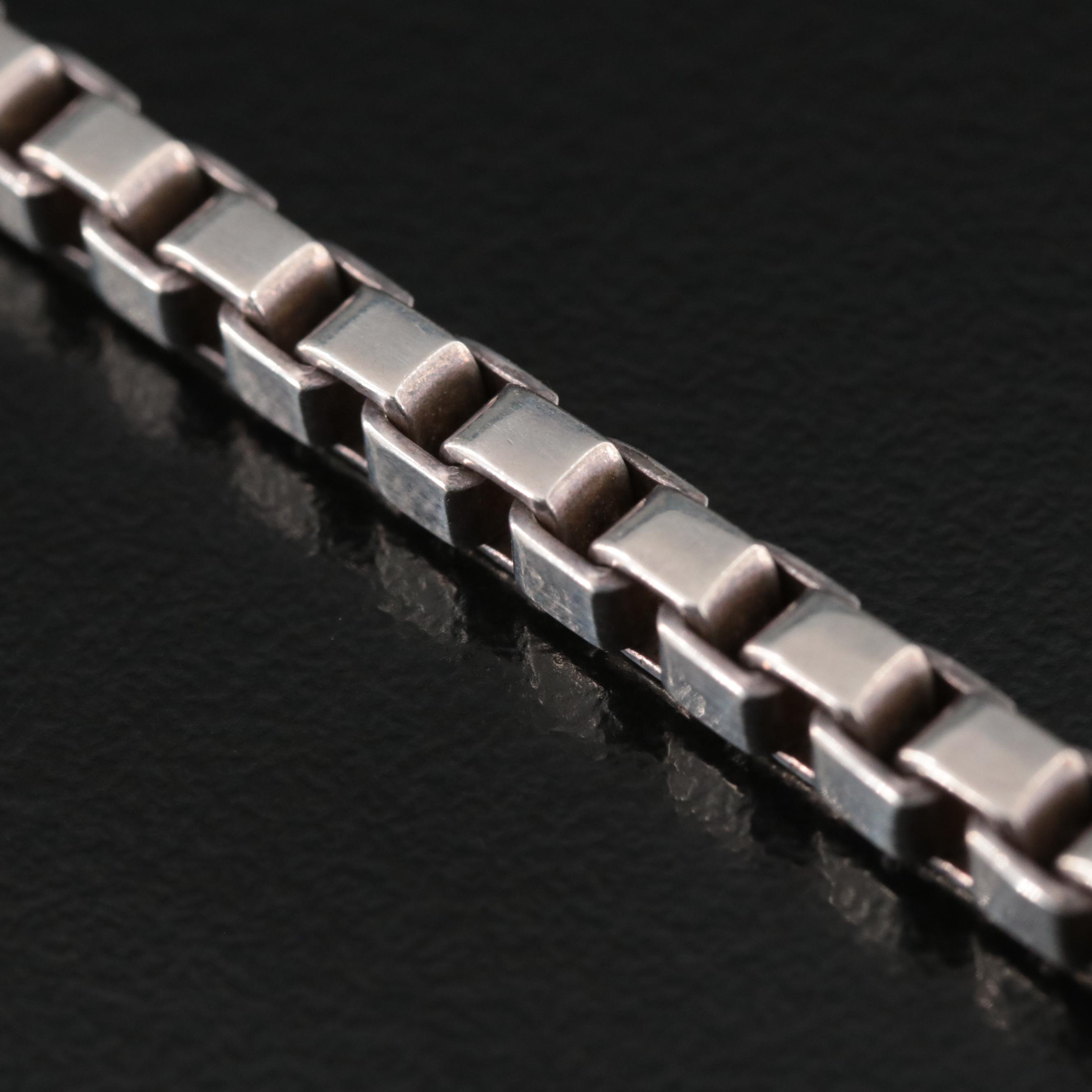 Tiffany & Co. Sterling Venetian Box Link Bracelet