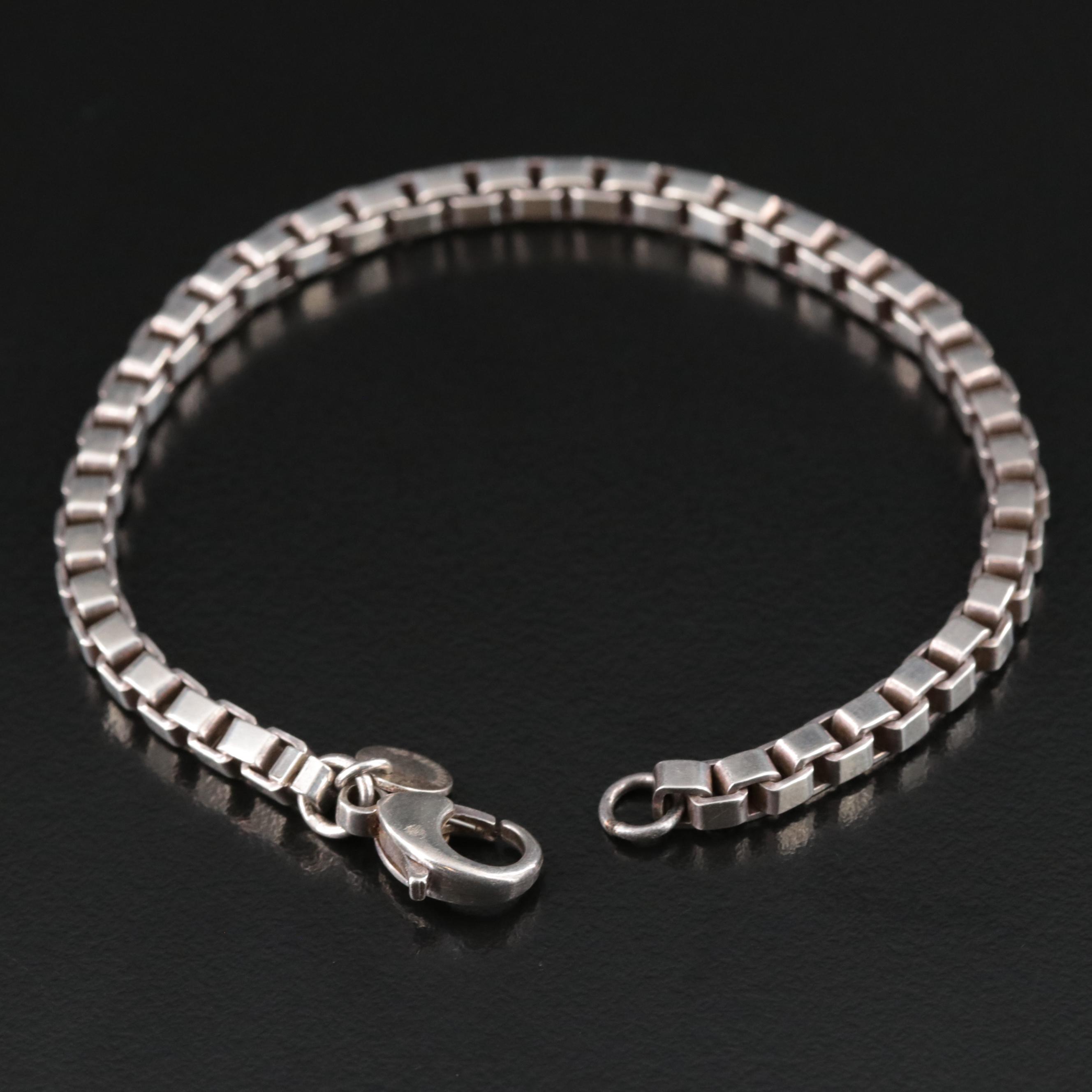 Tiffany & Co. Sterling Venetian Box Link Bracelet