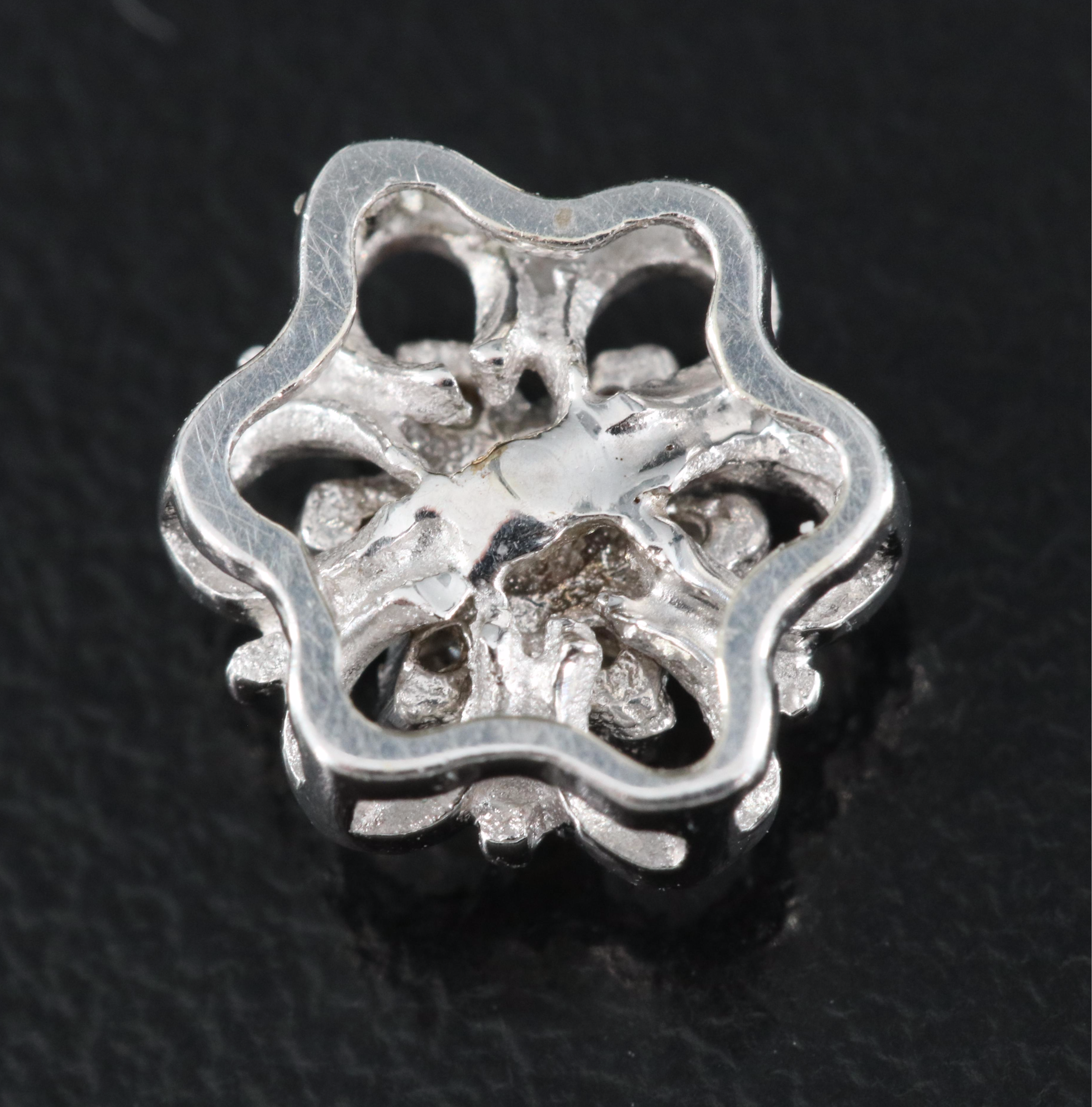 14K 0.07 CTW Diamond Floral Slide Pendant