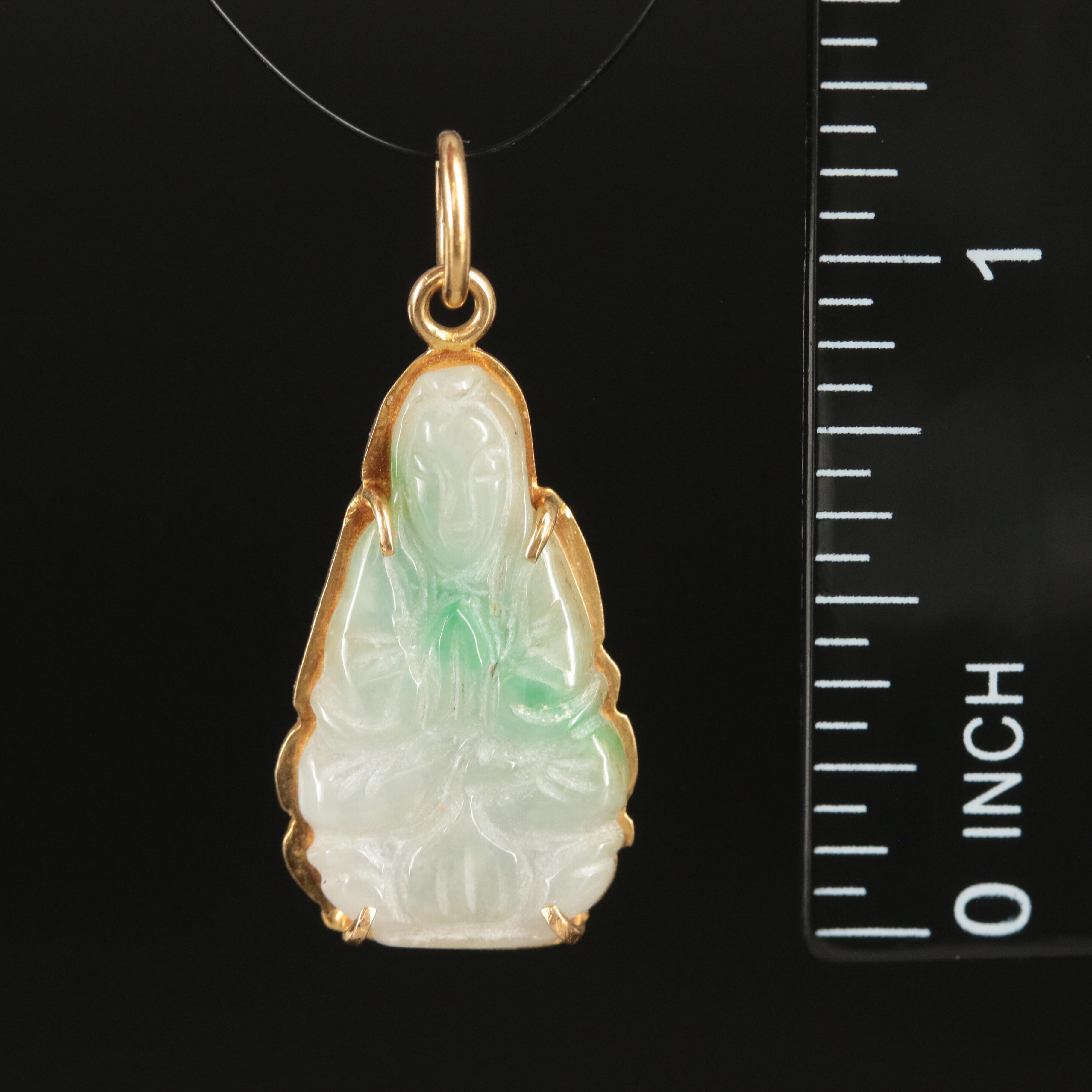 18K Jadeite Meditation Pendant