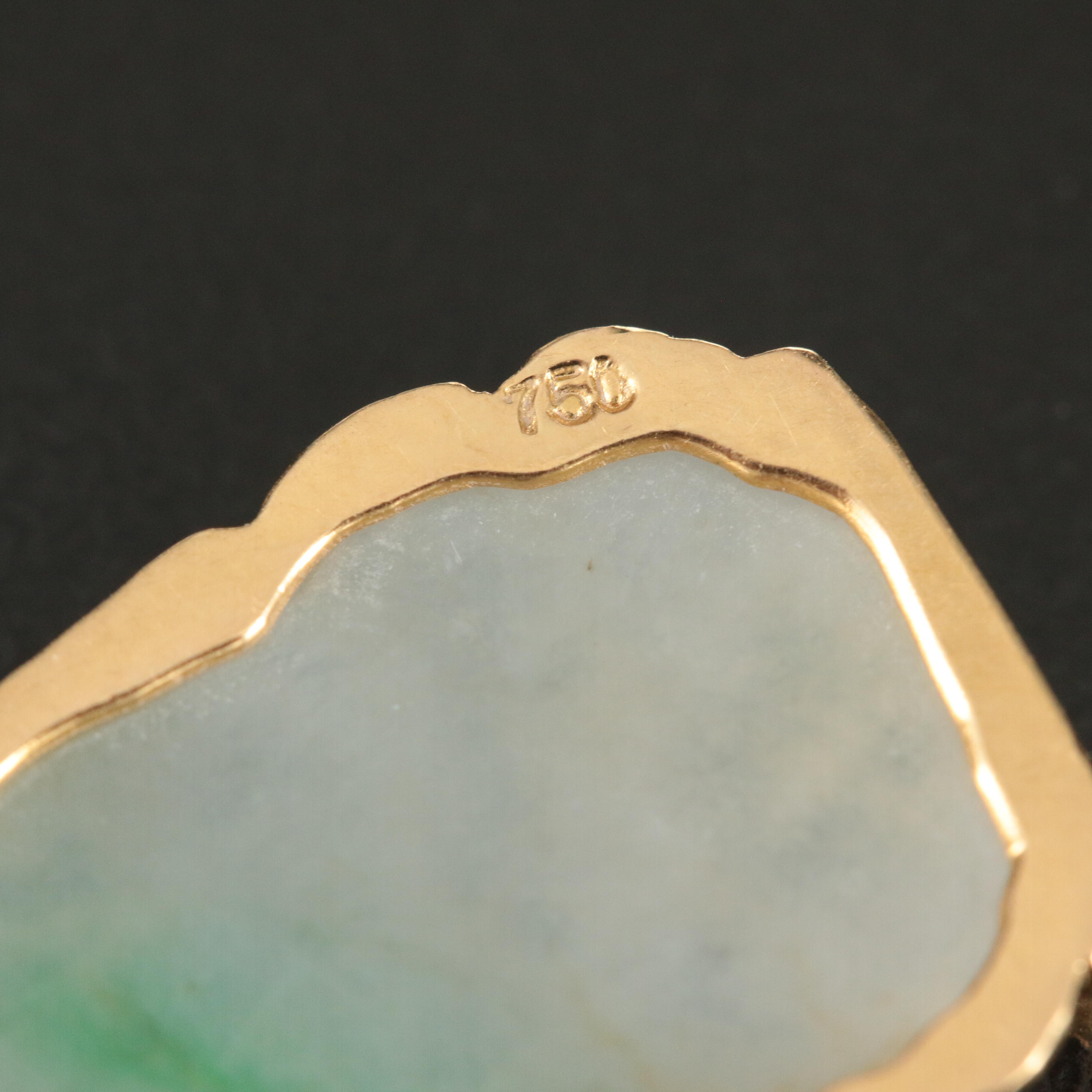 18K Jadeite Meditation Pendant