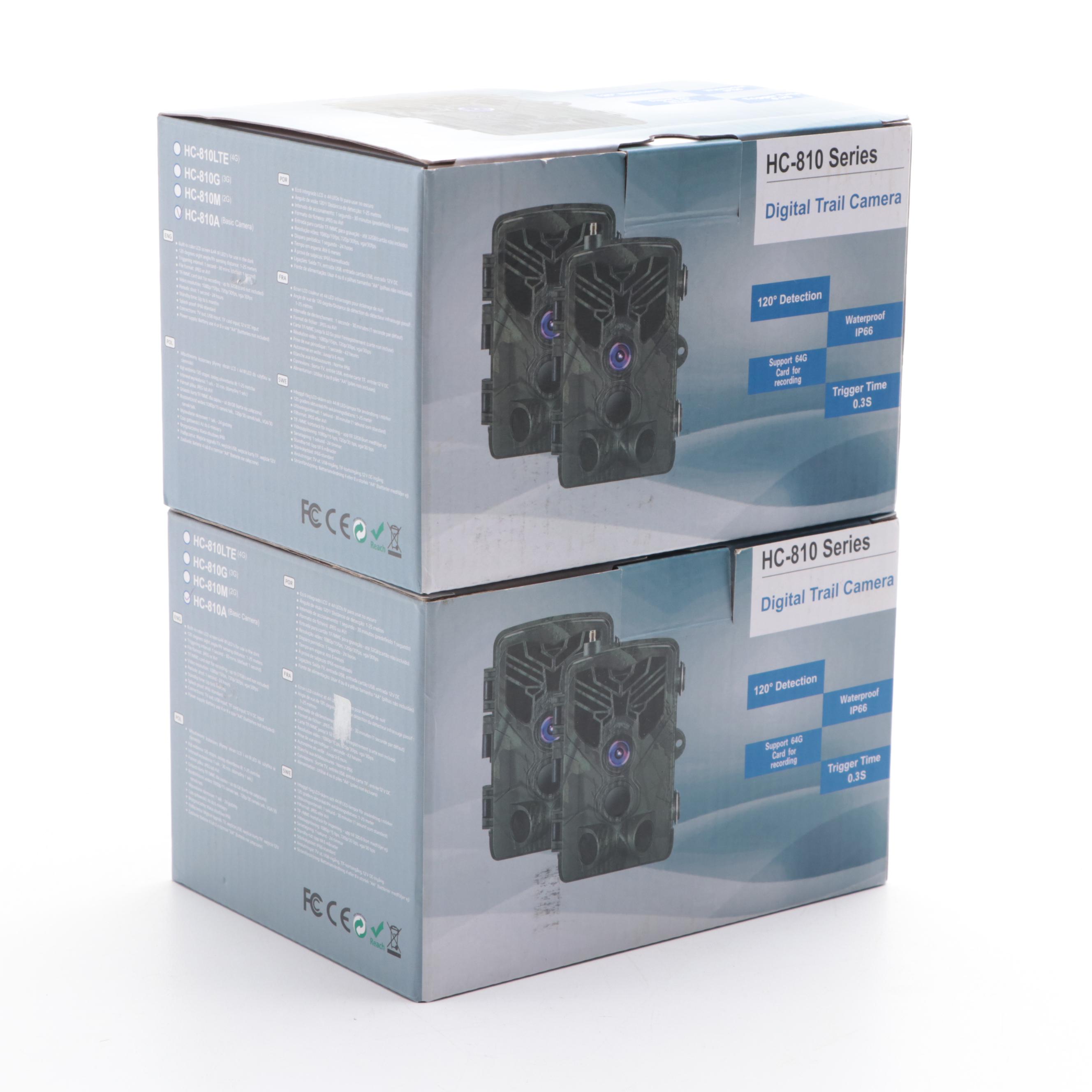 Two HC-810 Series Digital Trail Cameras