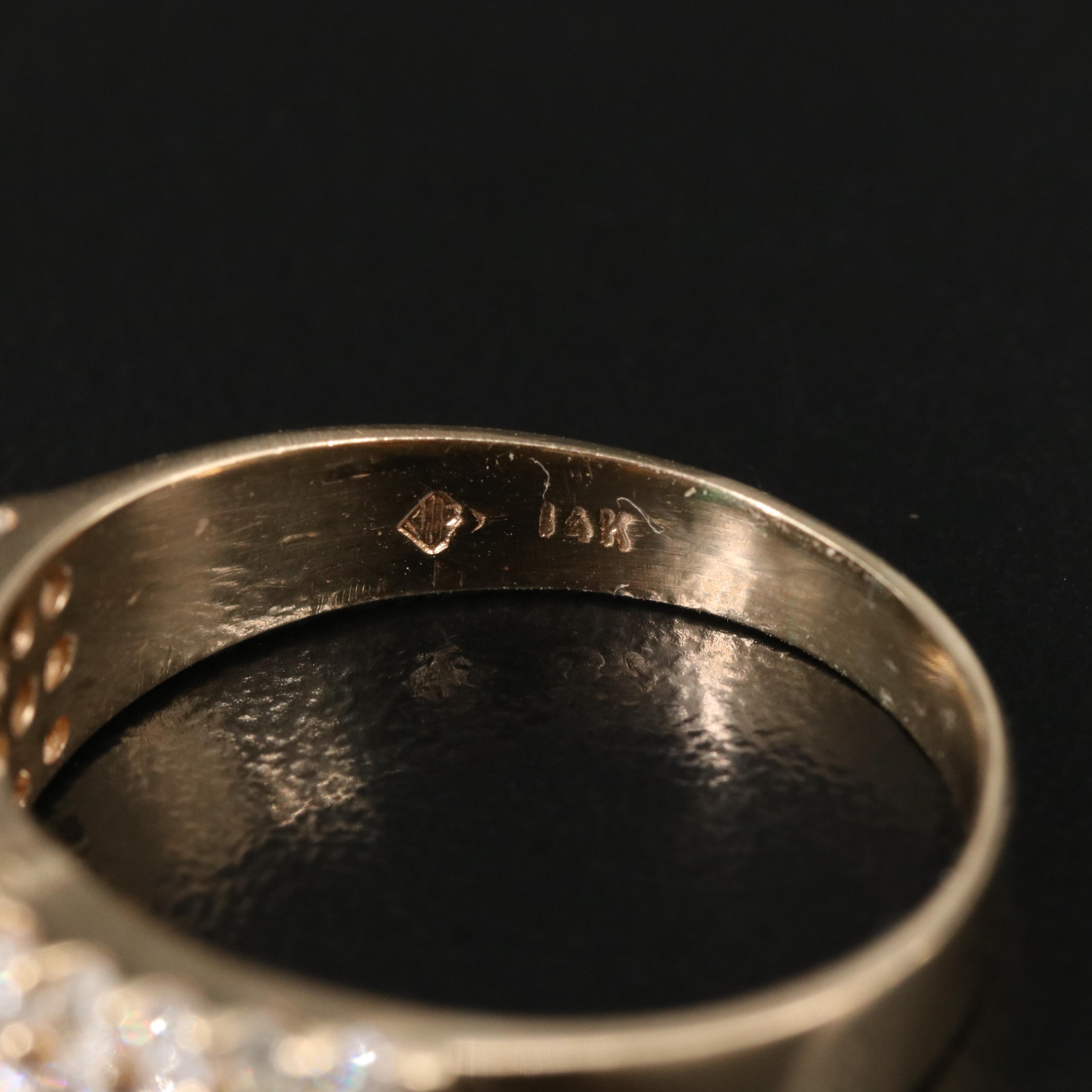 14K Emerald and Diamond Ring