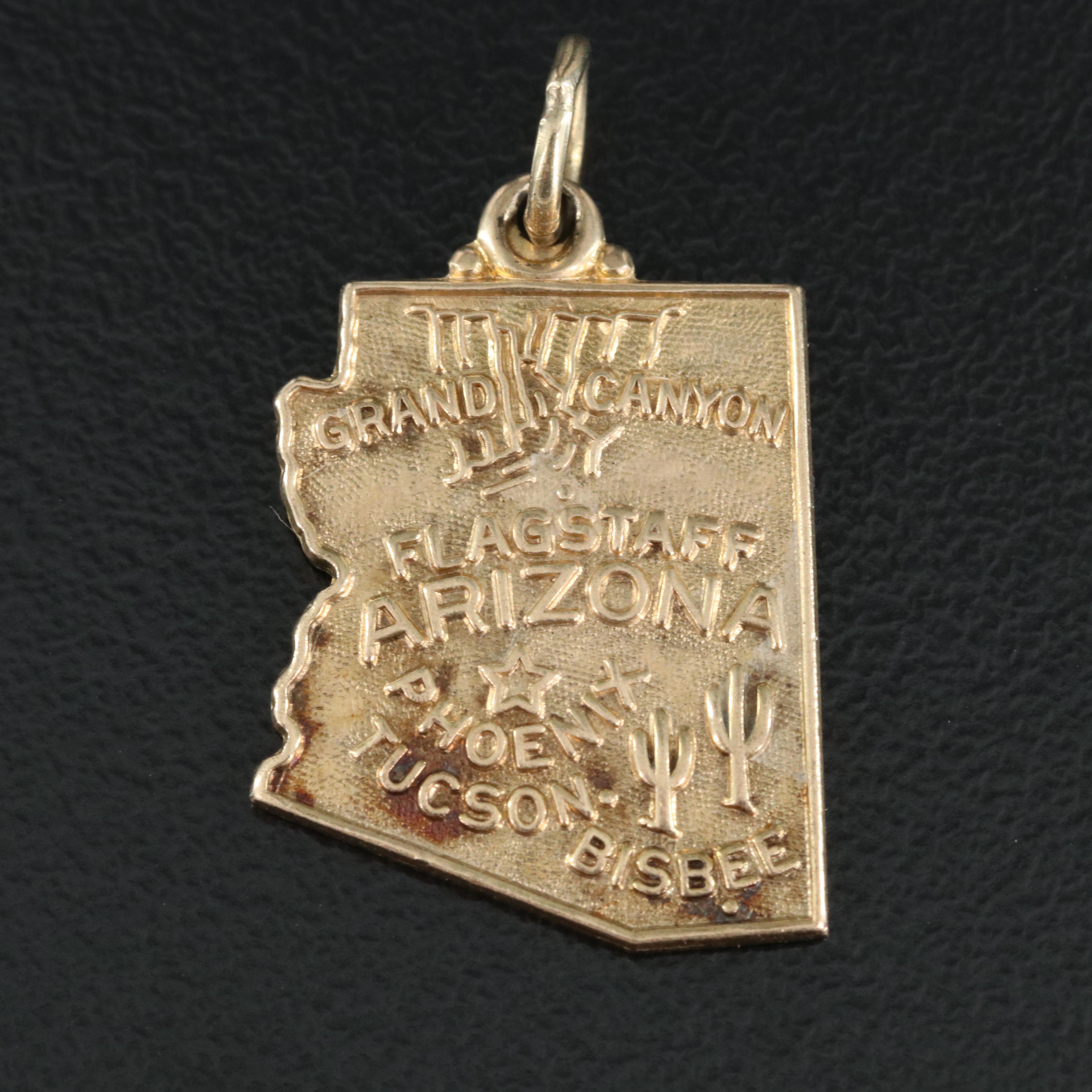 14K Arizona State Charm