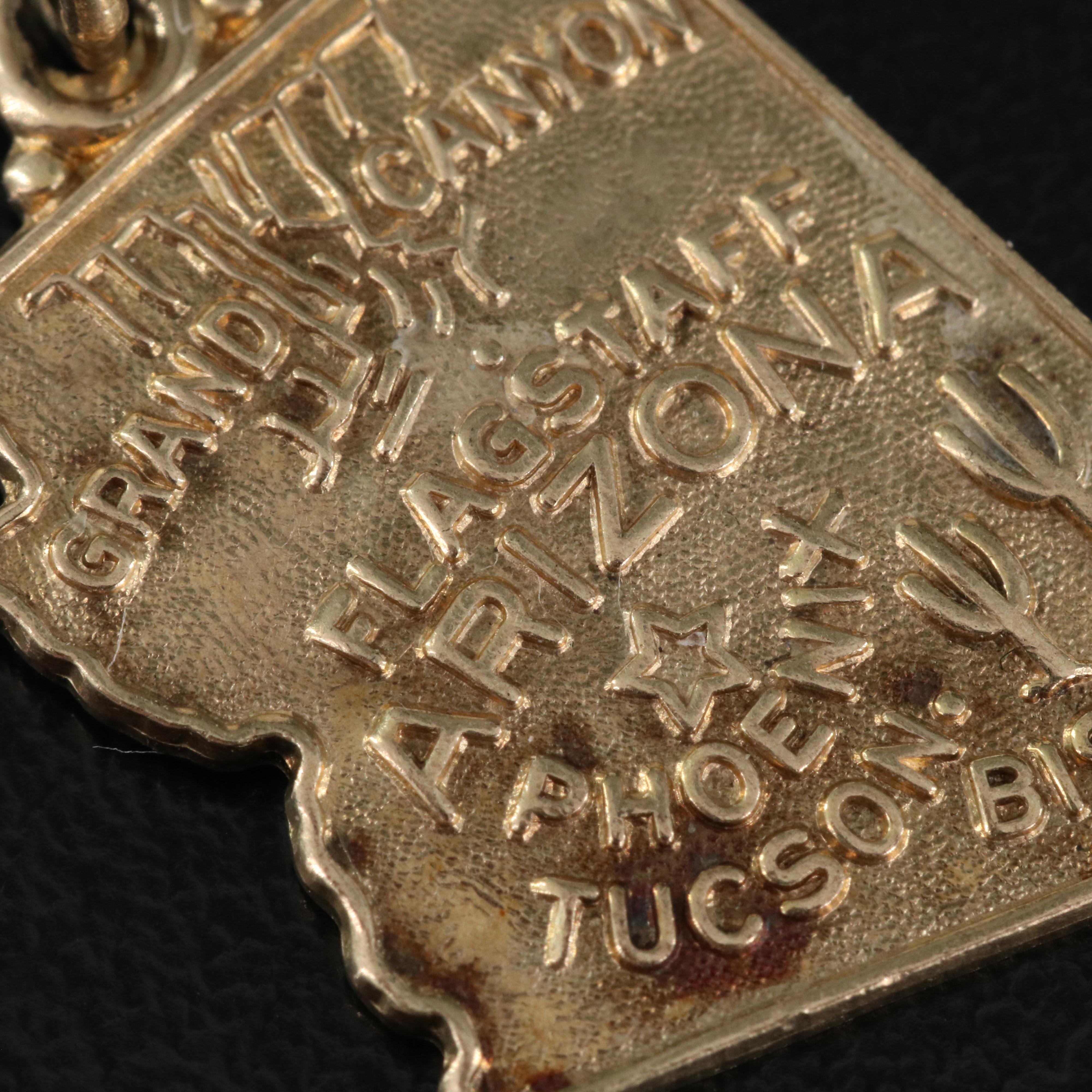 14K Arizona State Charm
