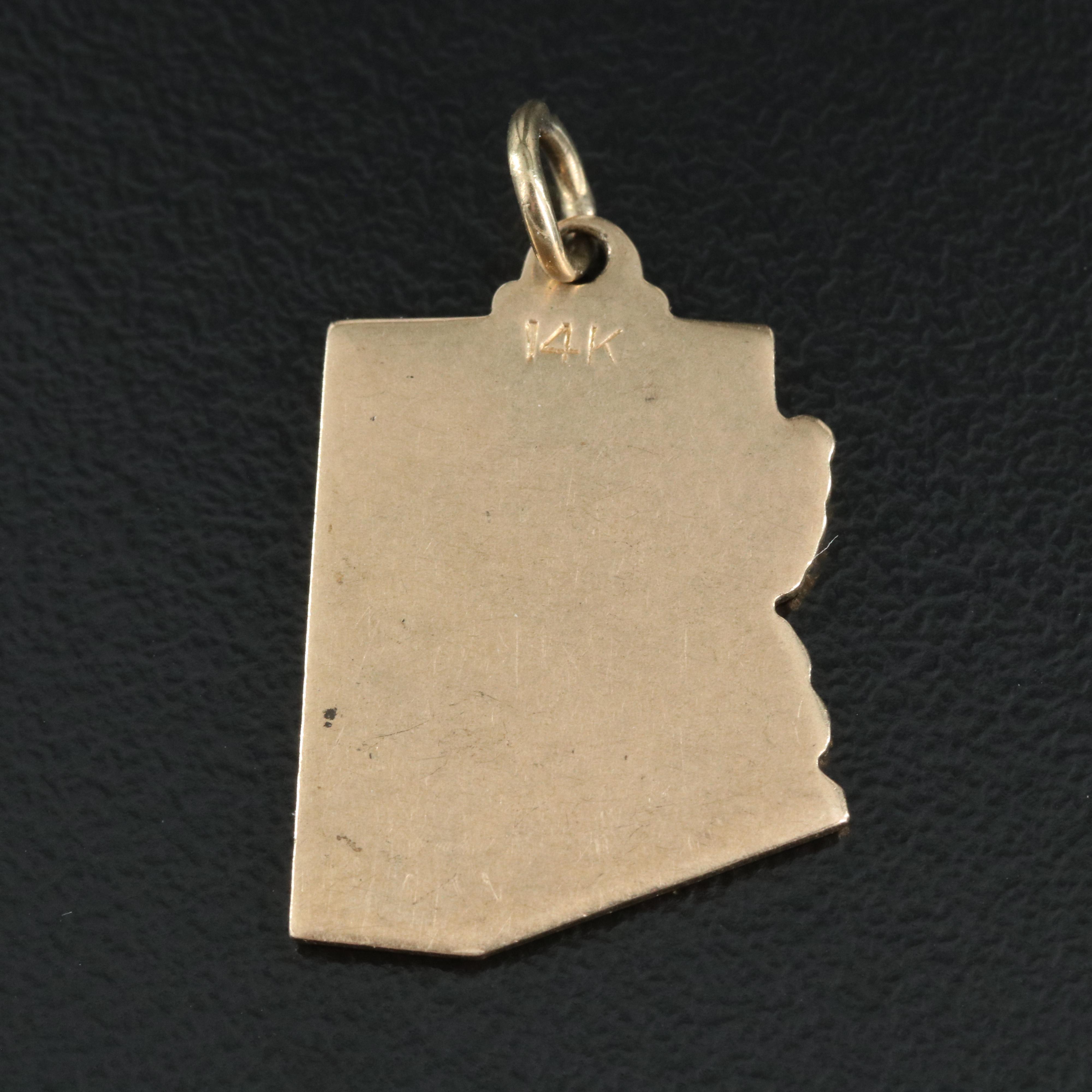 14K Arizona State Charm
