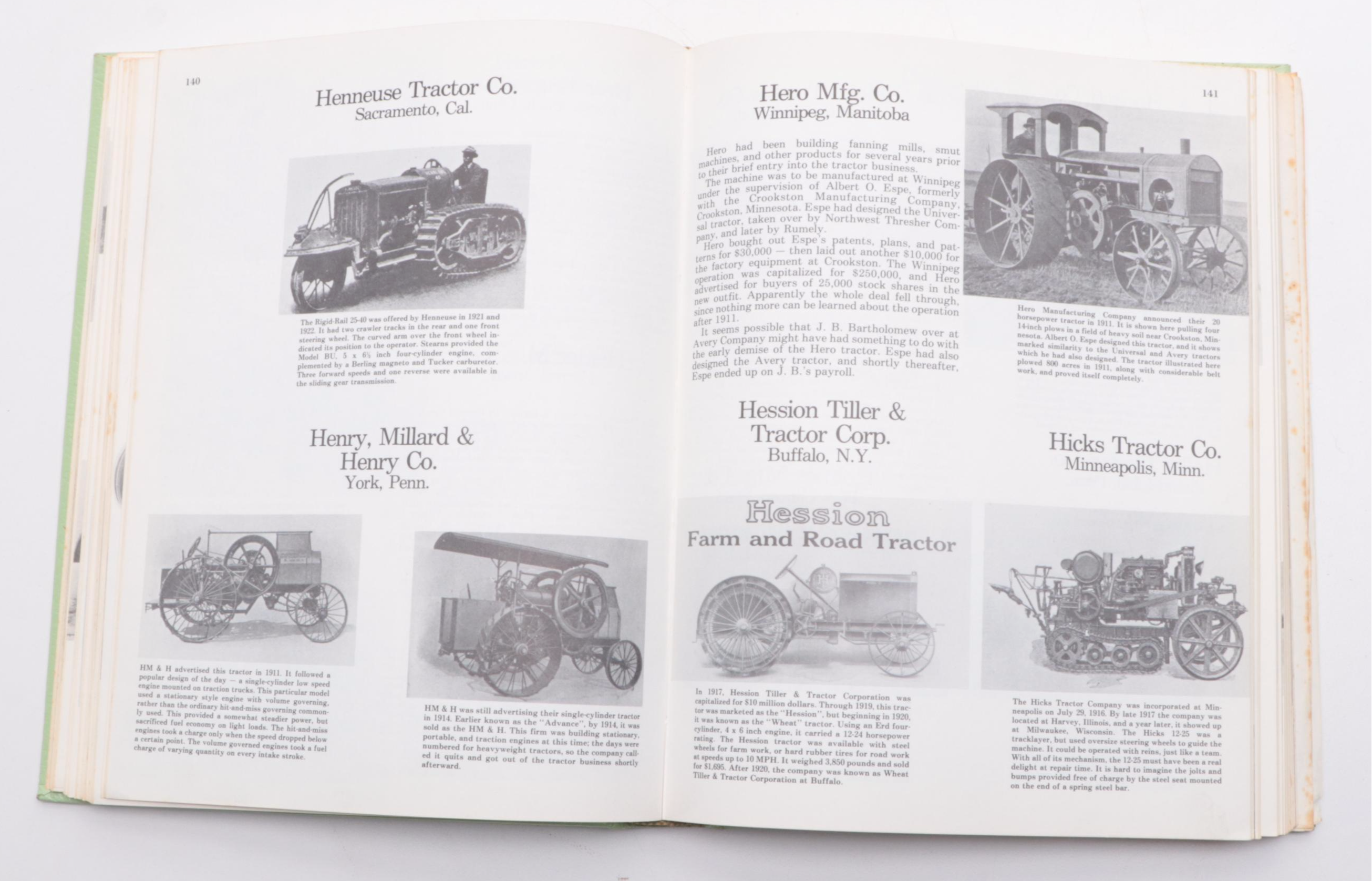 Signed "Encyclopedia of American Farm Tractors" by C. H. Wendel, 1979