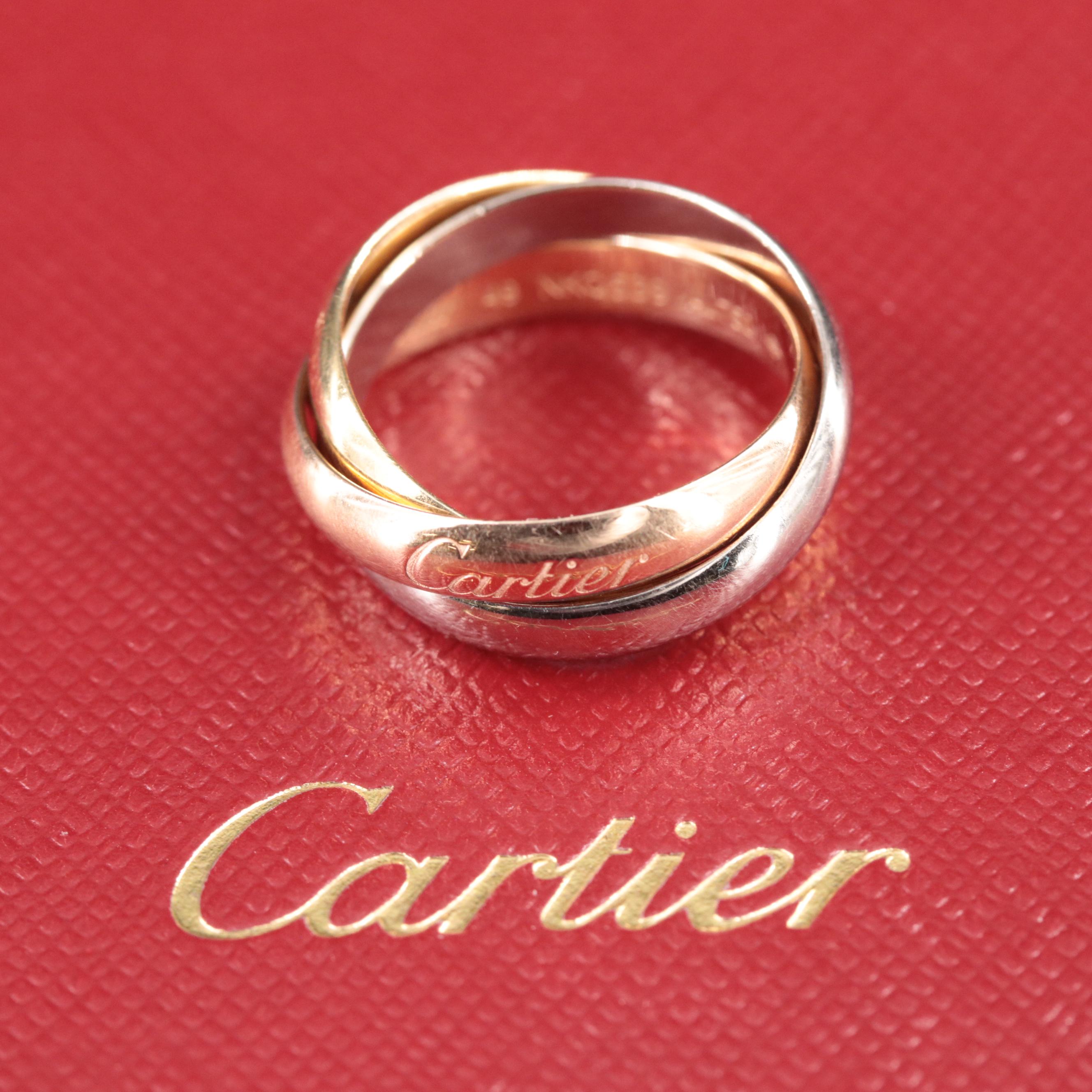 Cartier "Trinity" 18K Tri-Color Gold Ring