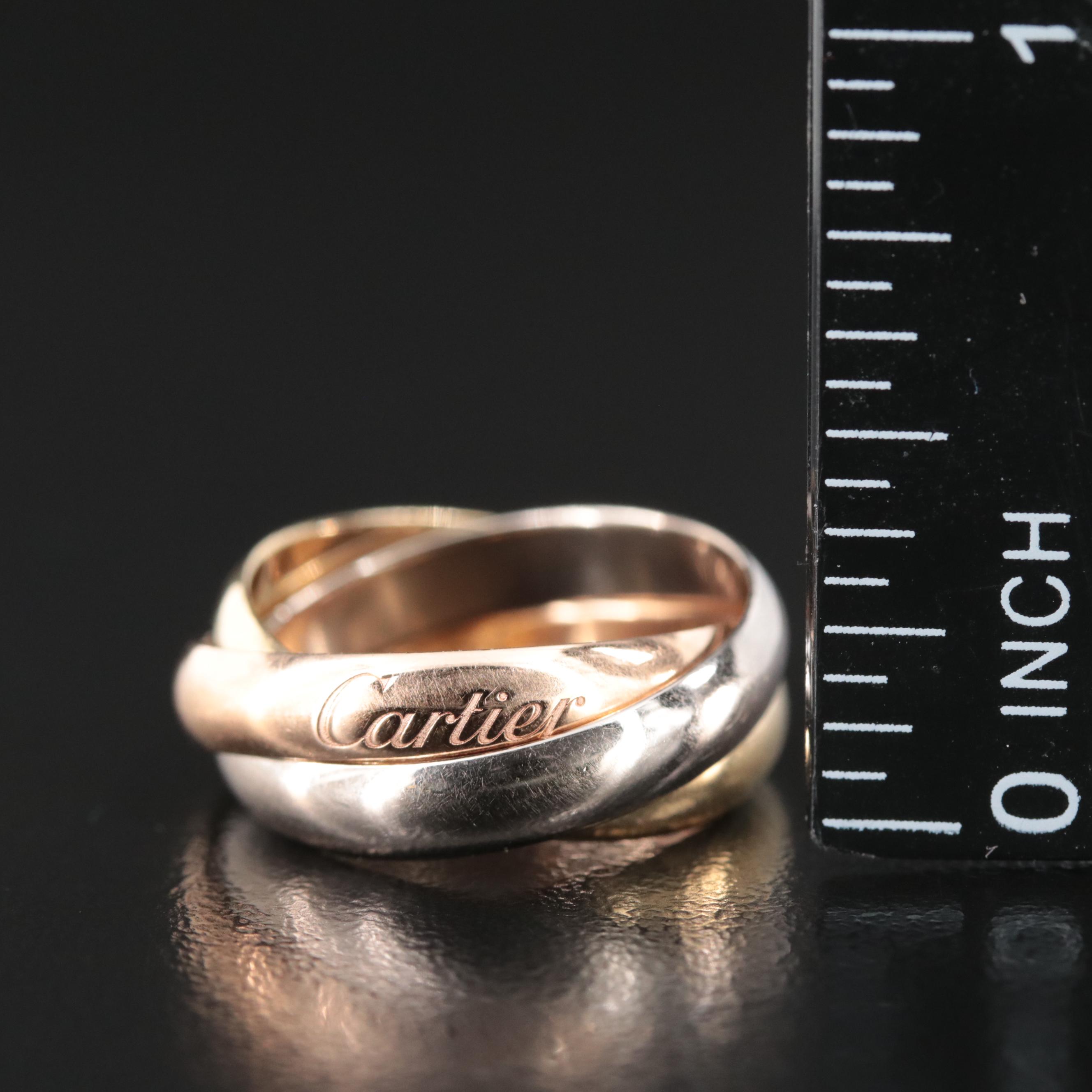 Cartier "Trinity" 18K Tri-Color Gold Ring