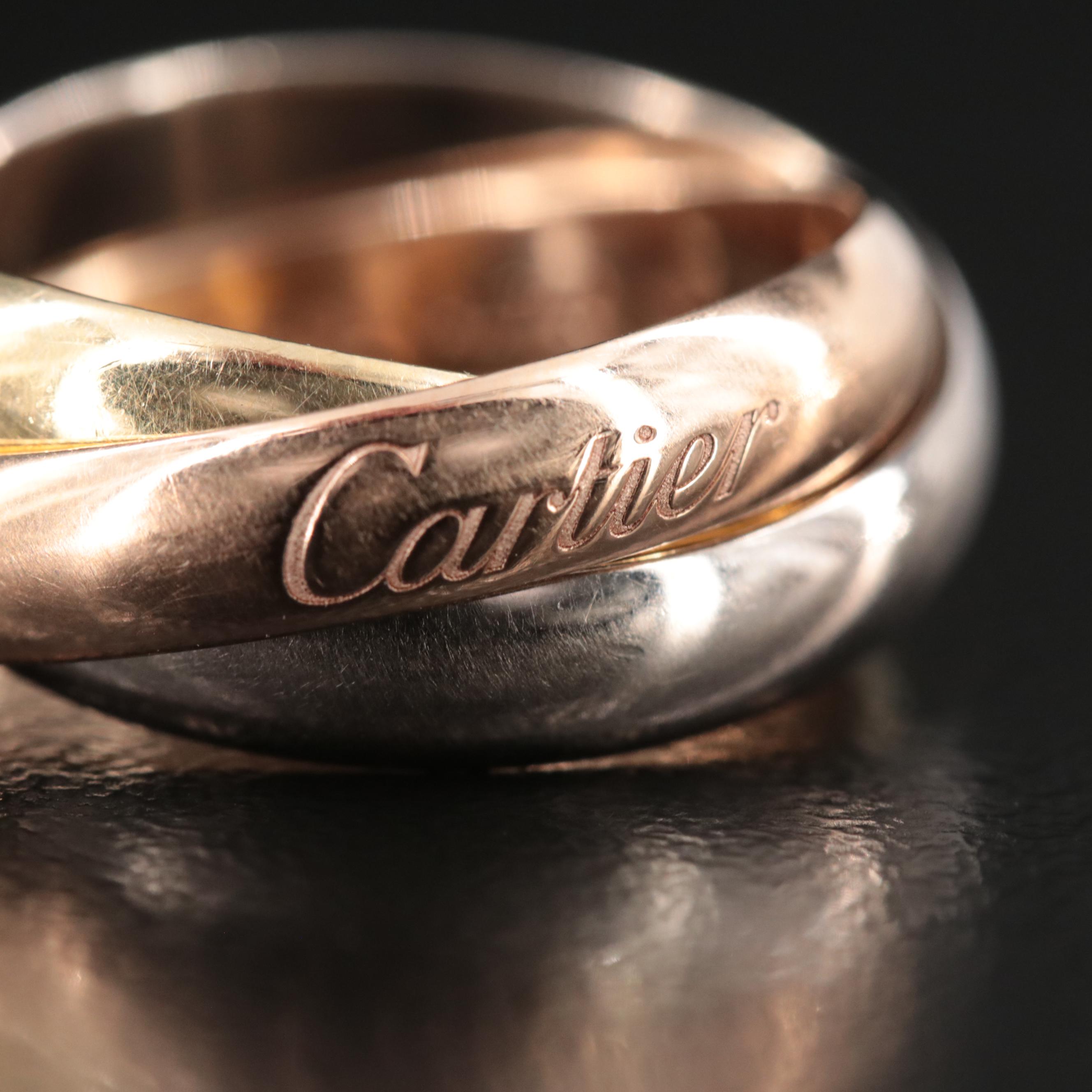 Cartier "Trinity" 18K Tri-Color Gold Ring