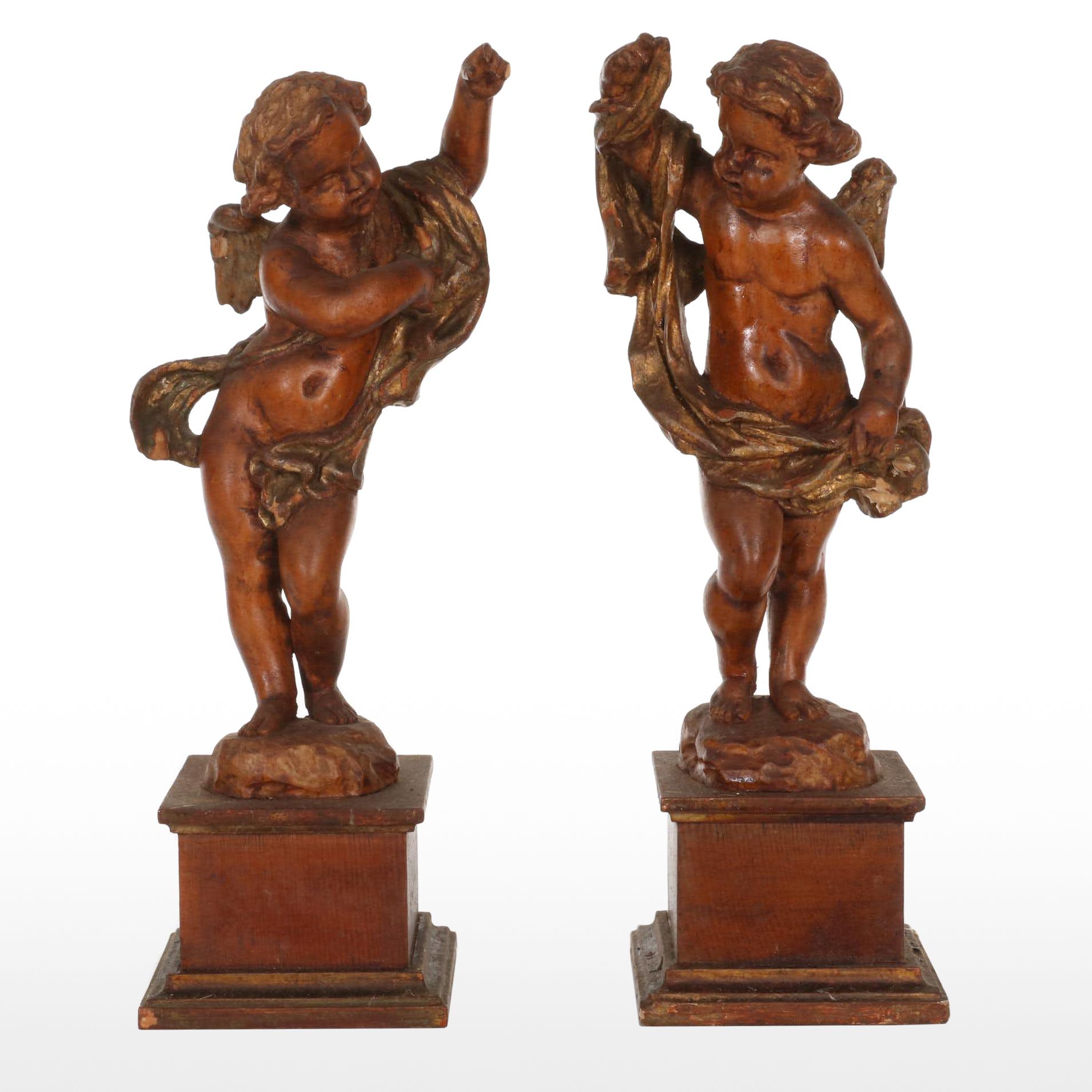 Palladio Italian Hand-Carved Wooden Putti