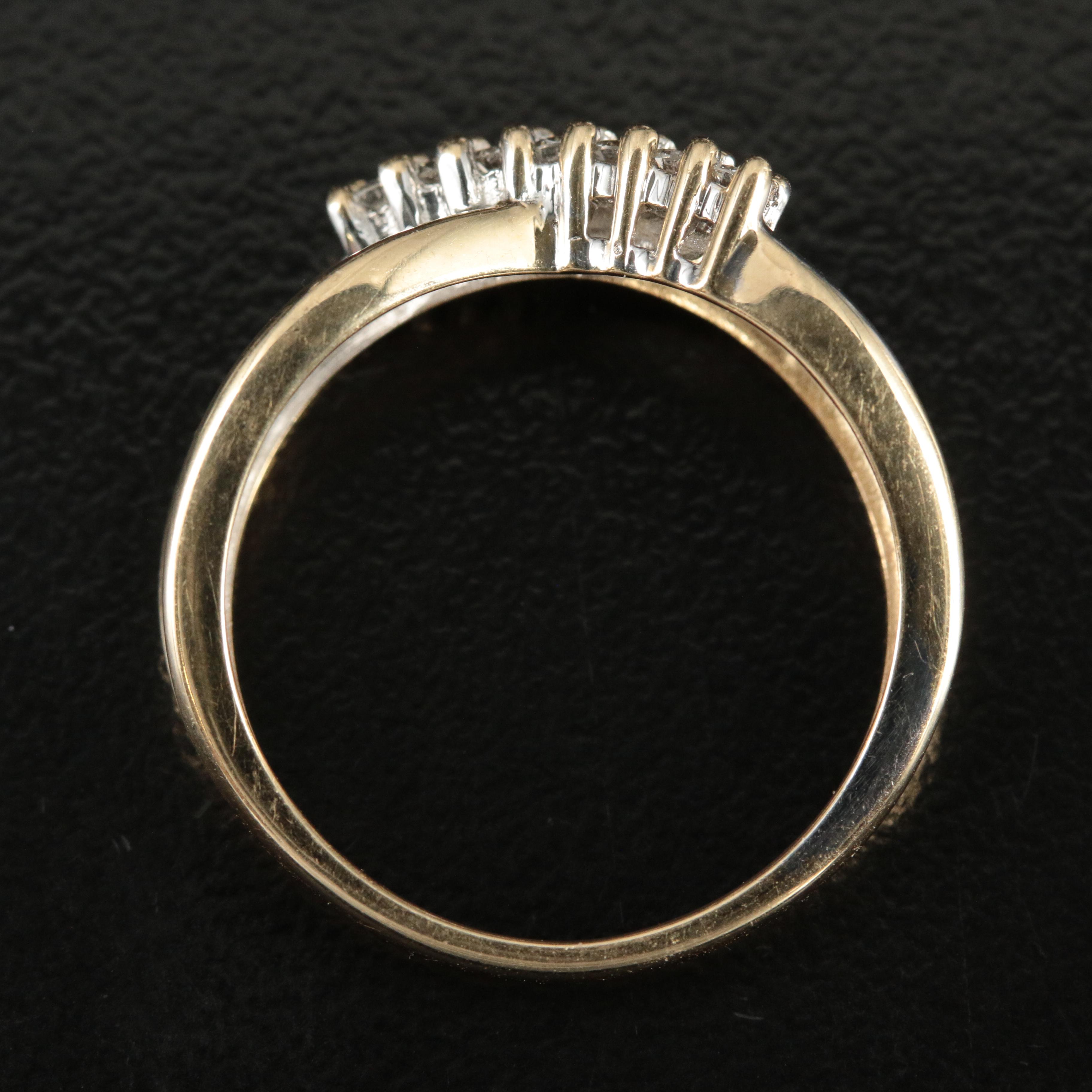 14K 0.10 CT Diamond Ring