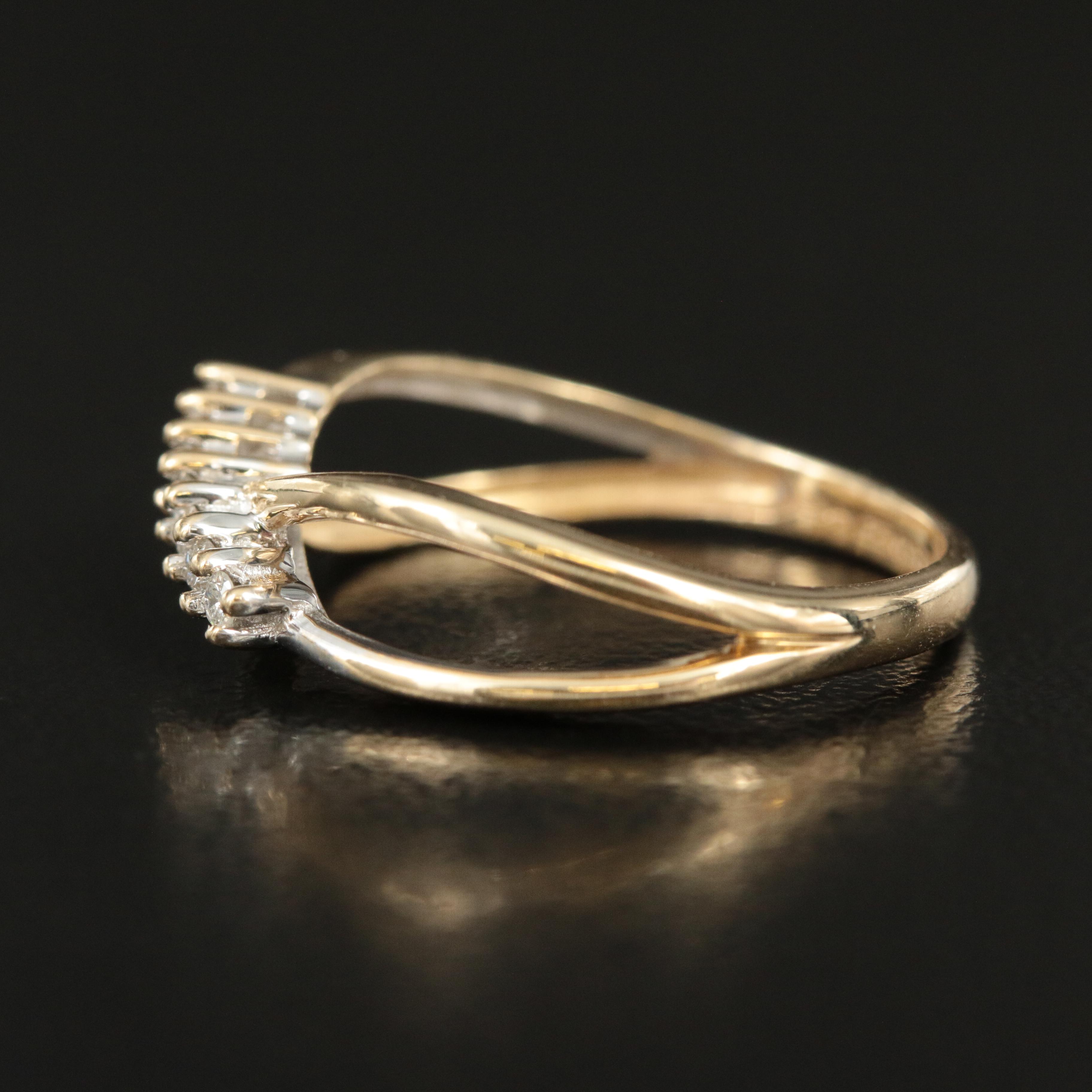 14K 0.10 CT Diamond Ring