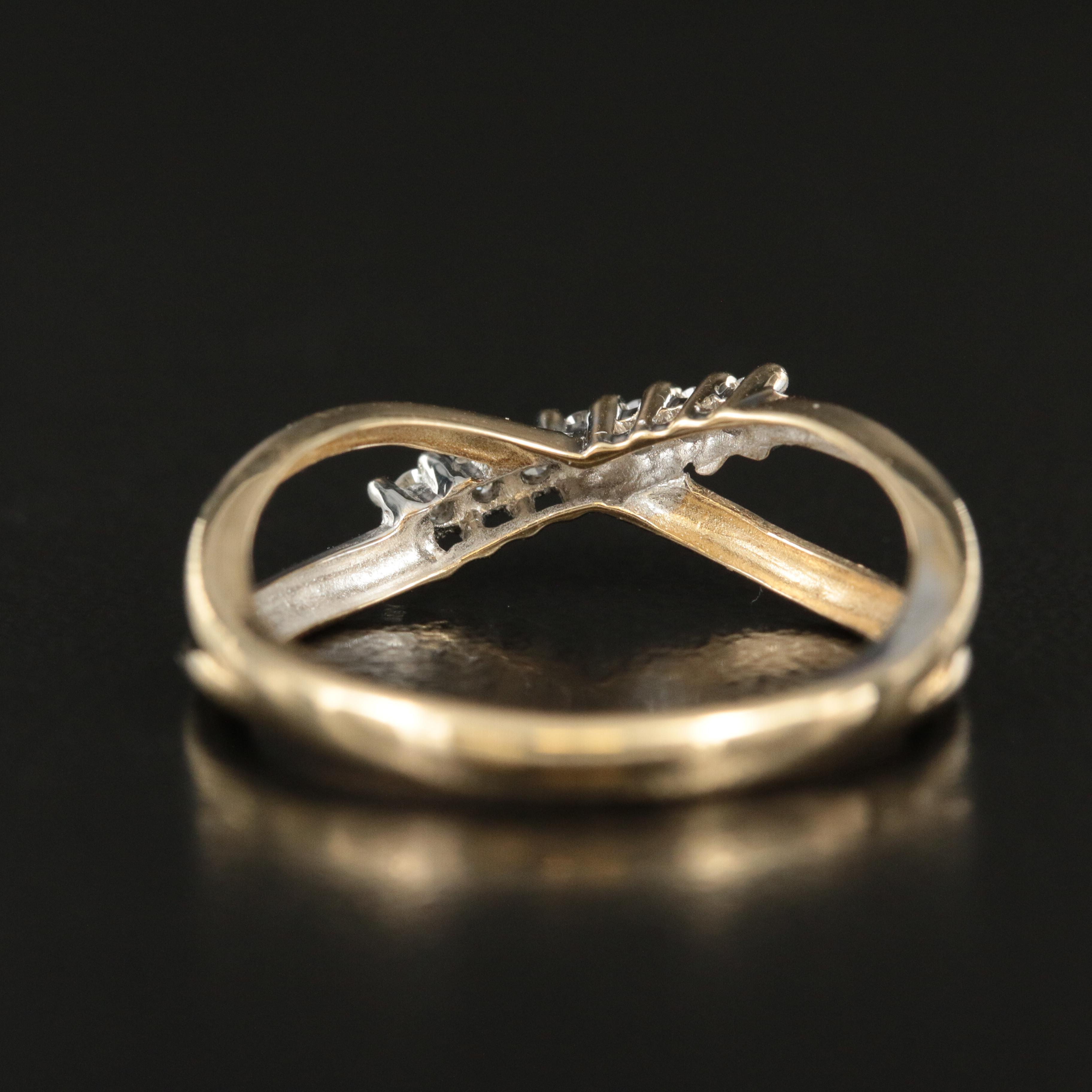 14K 0.10 CT Diamond Ring