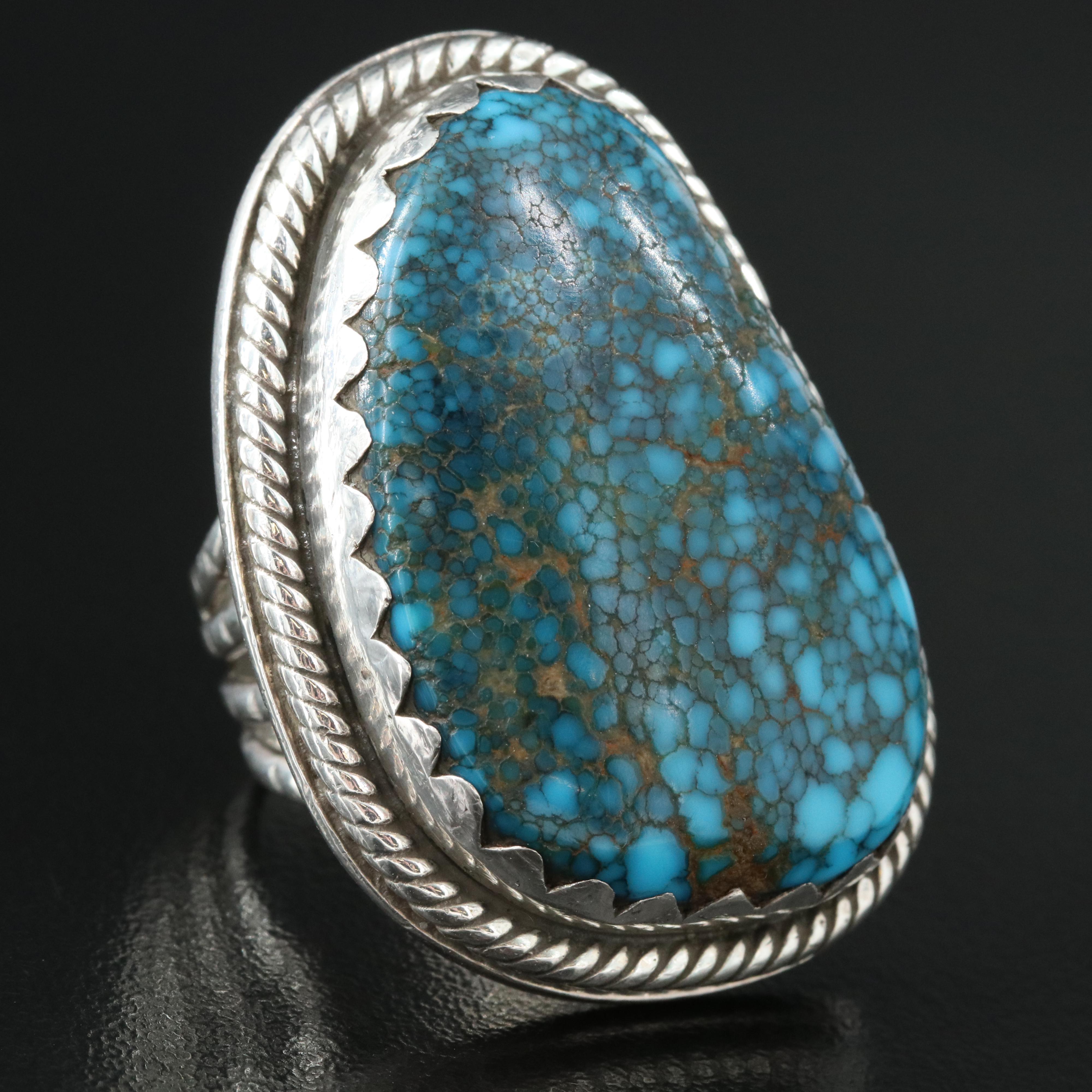 Southwestern Sterling Turquoise Ring
