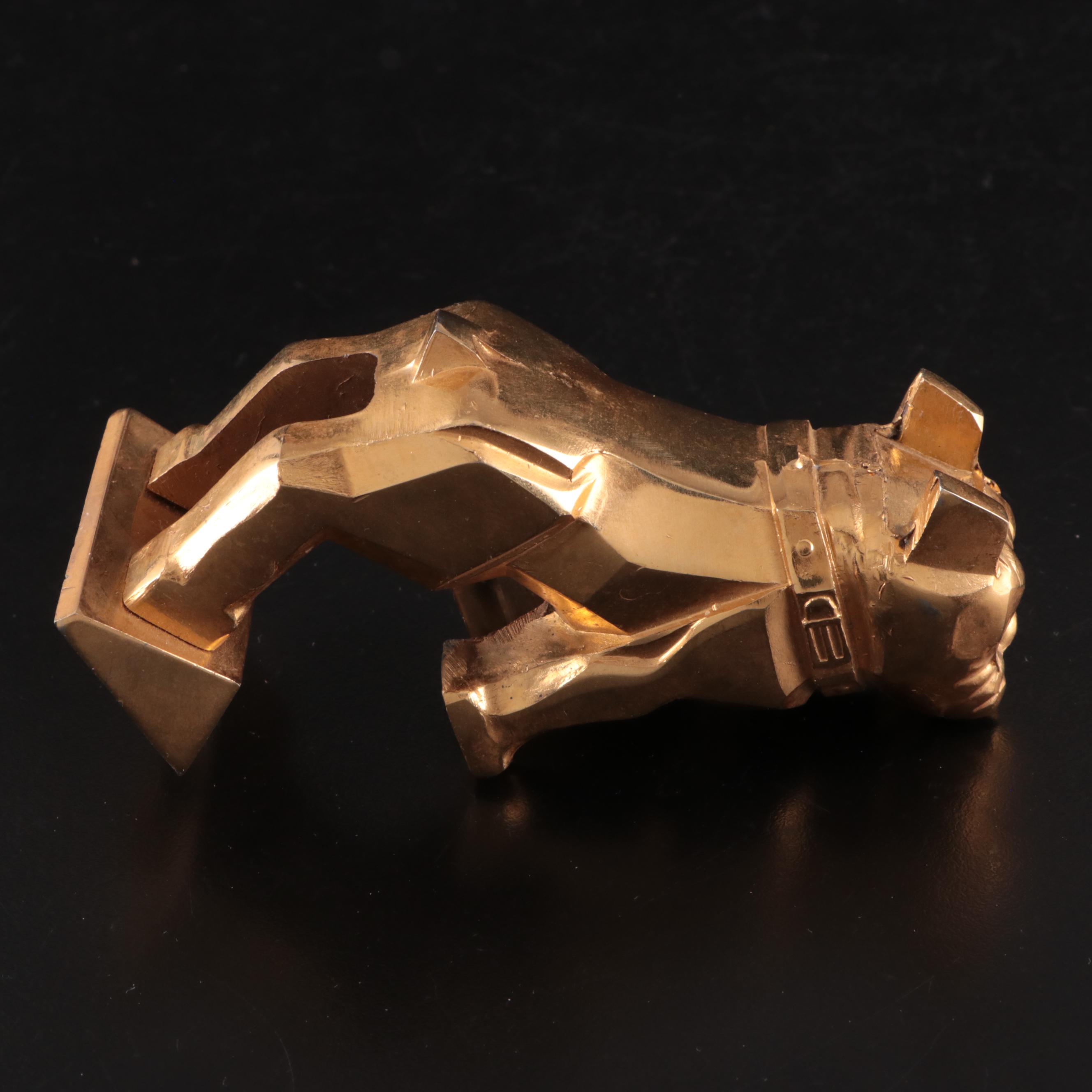 Mack Truck Brass Plated Steel Bulldog Hood Ornament